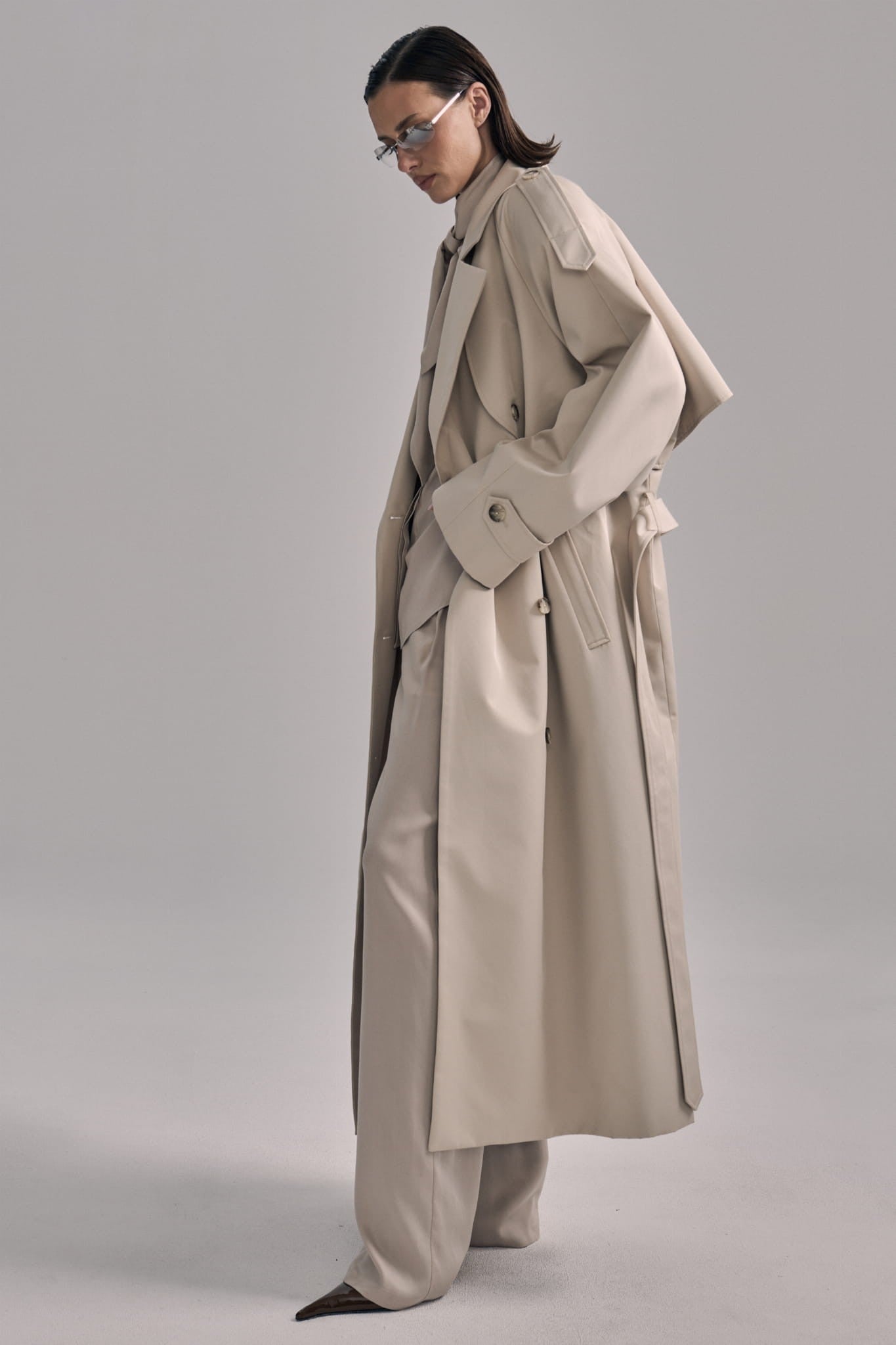 Beige Trench Velluto image 2