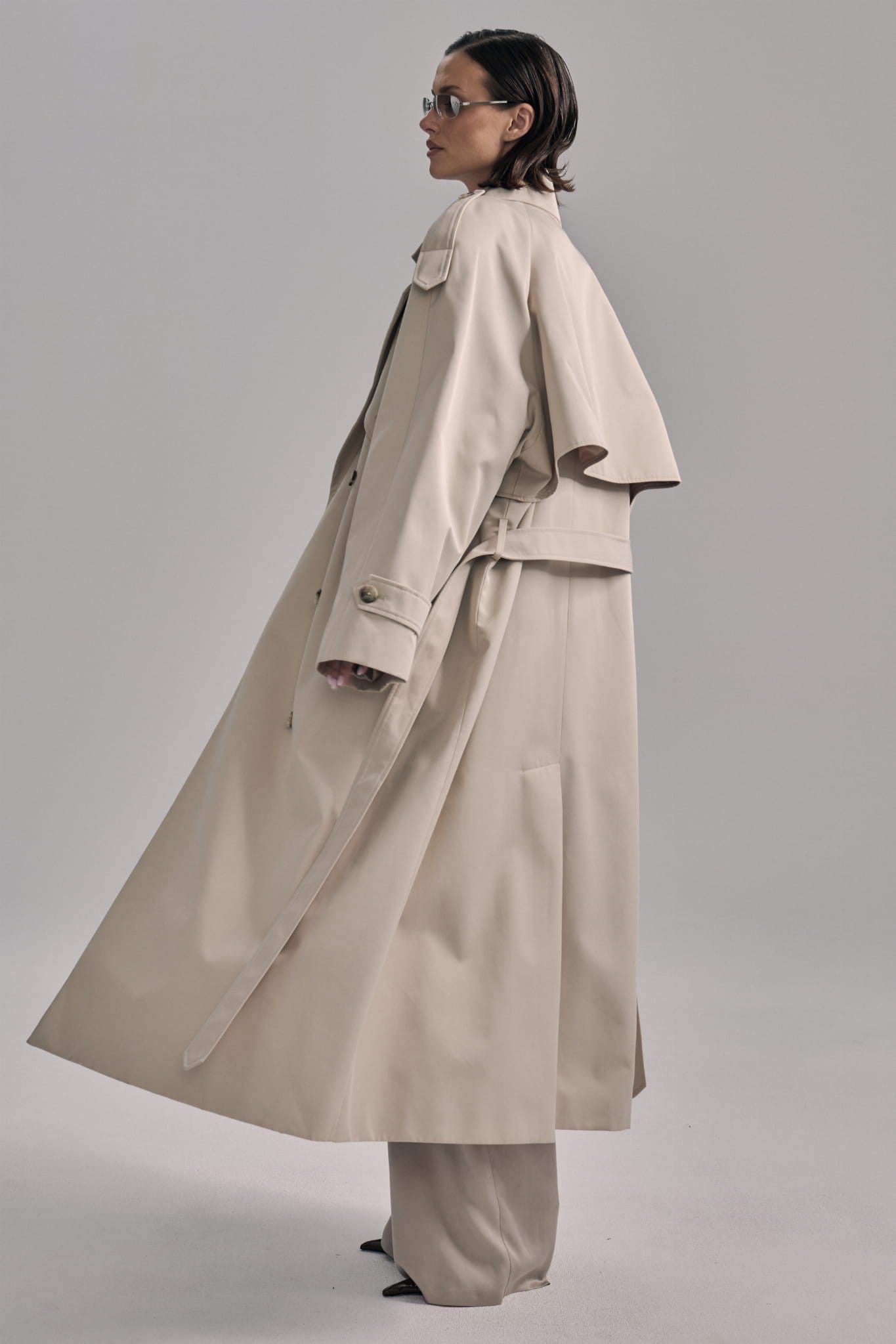 Beige Trench Velluto image 4