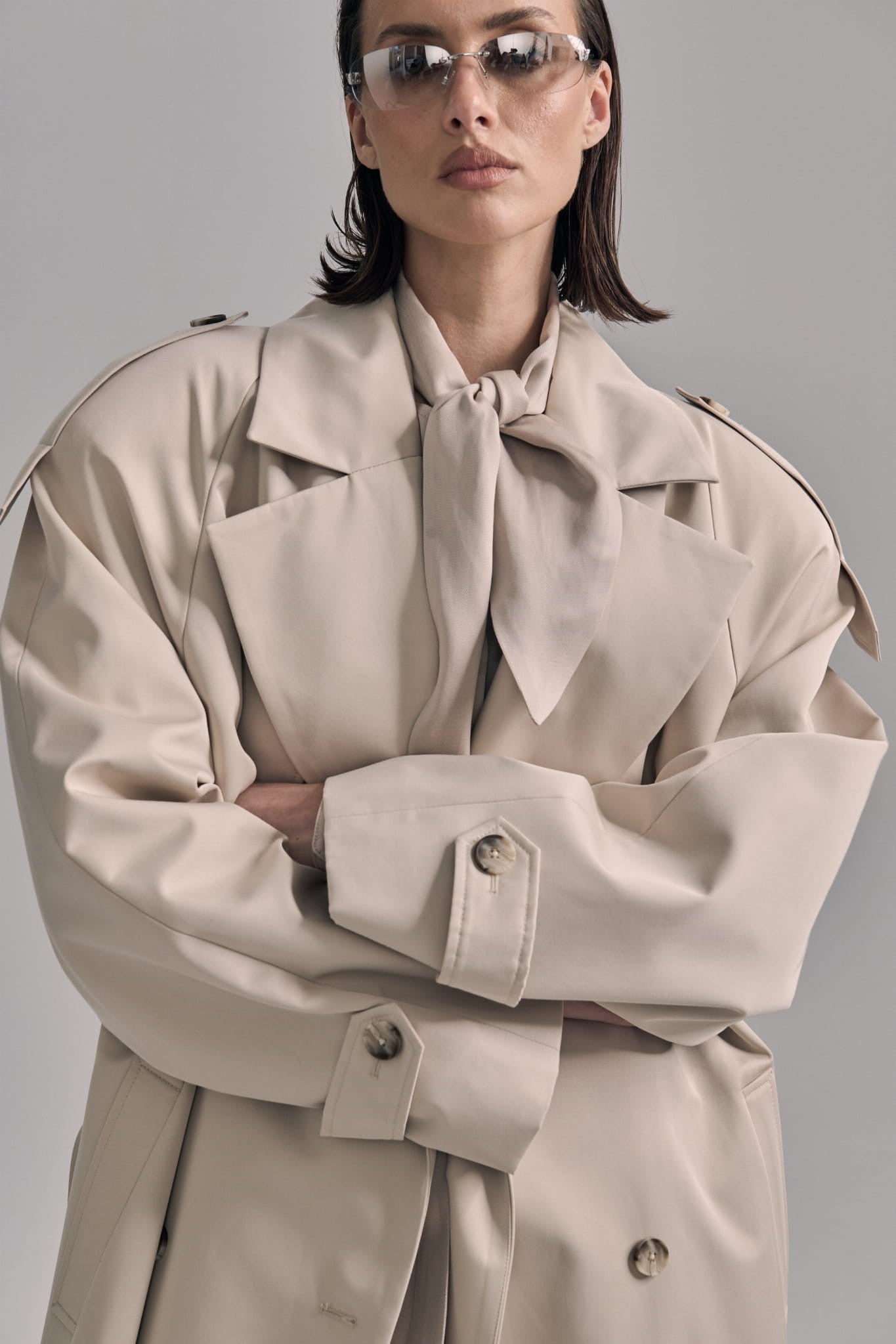 Beige Trench Velluto image 7