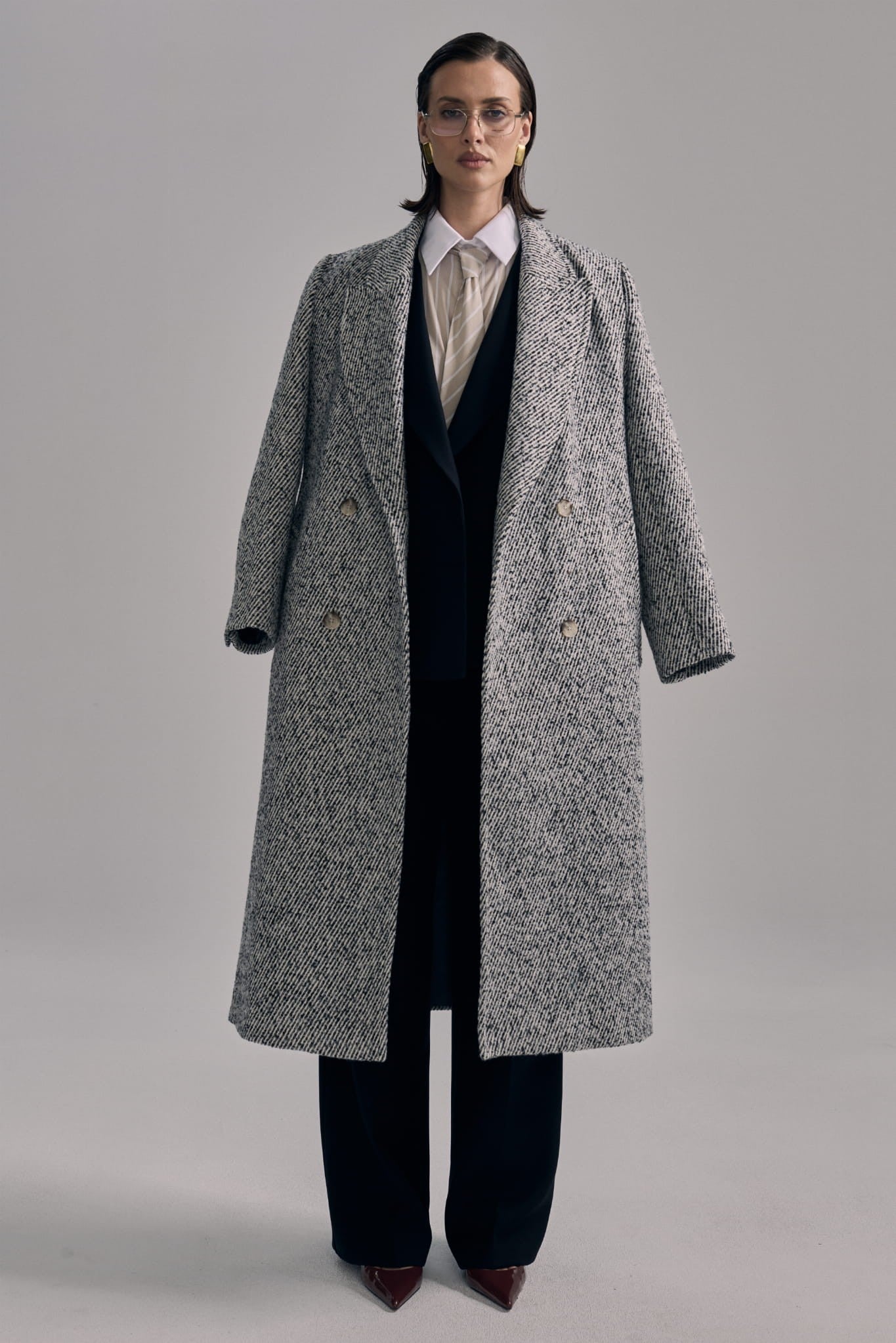 Melange grey Mia coat image 2