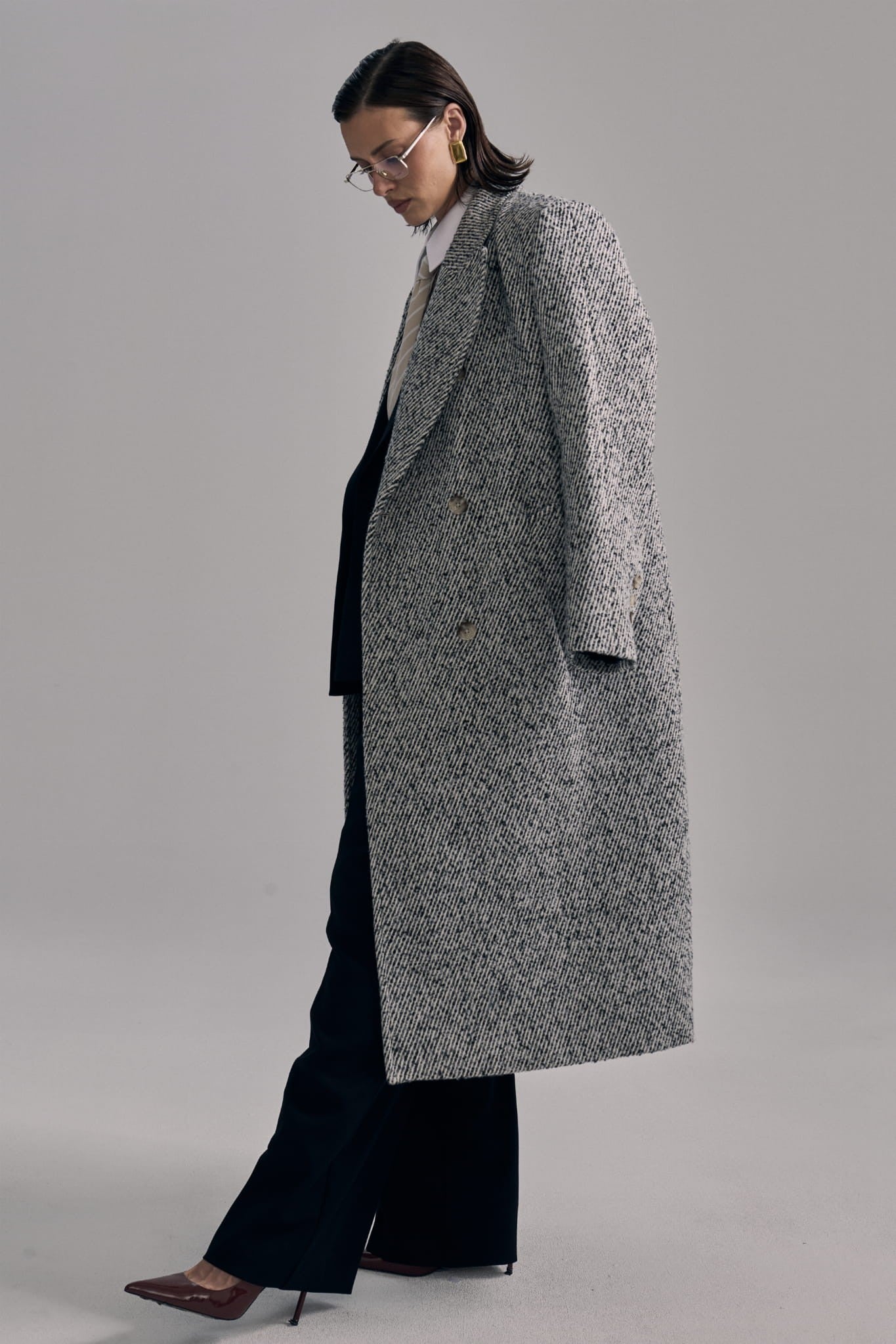 Melange grey Mia coat image 3
