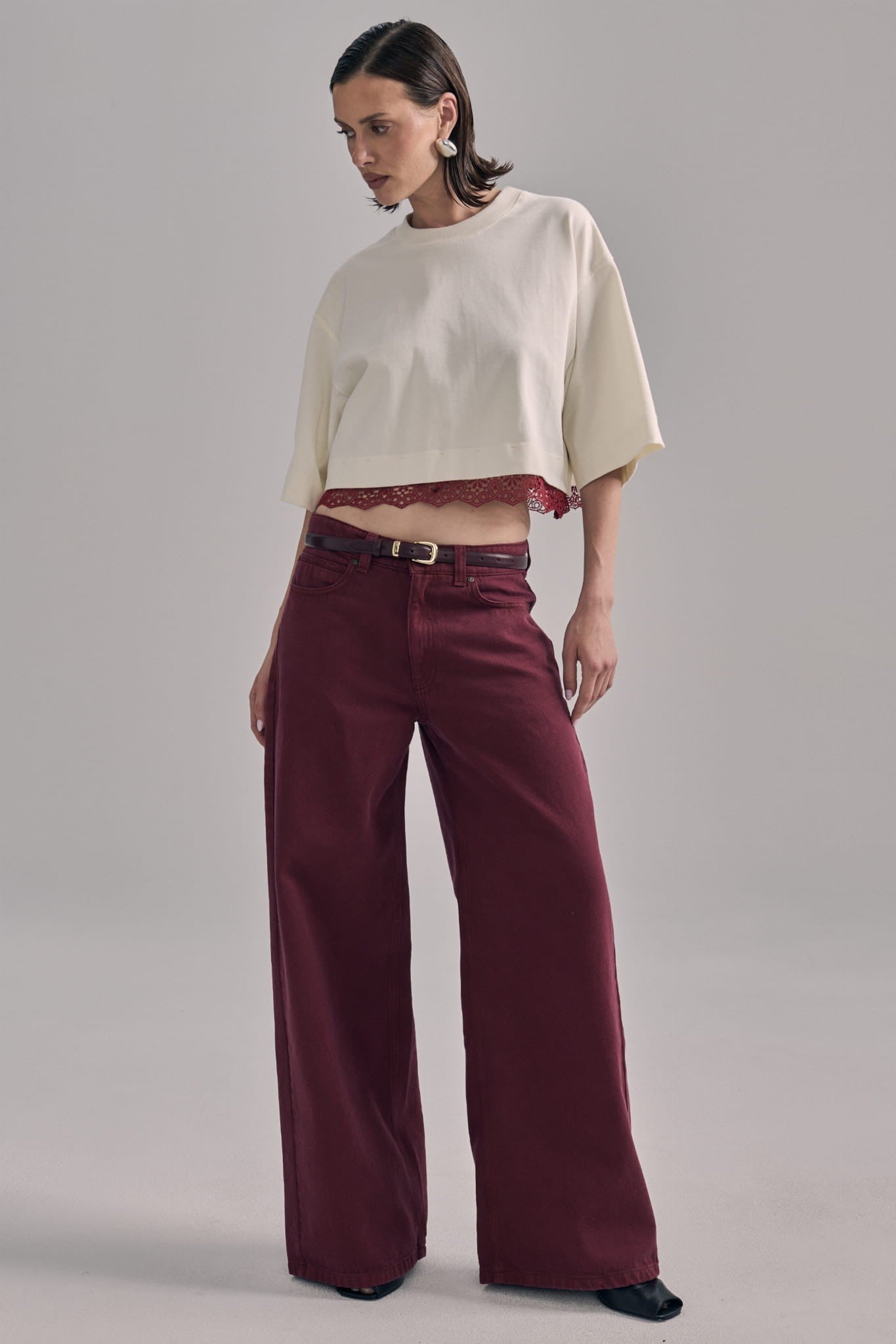 Burgundy T shirt Meave image 1