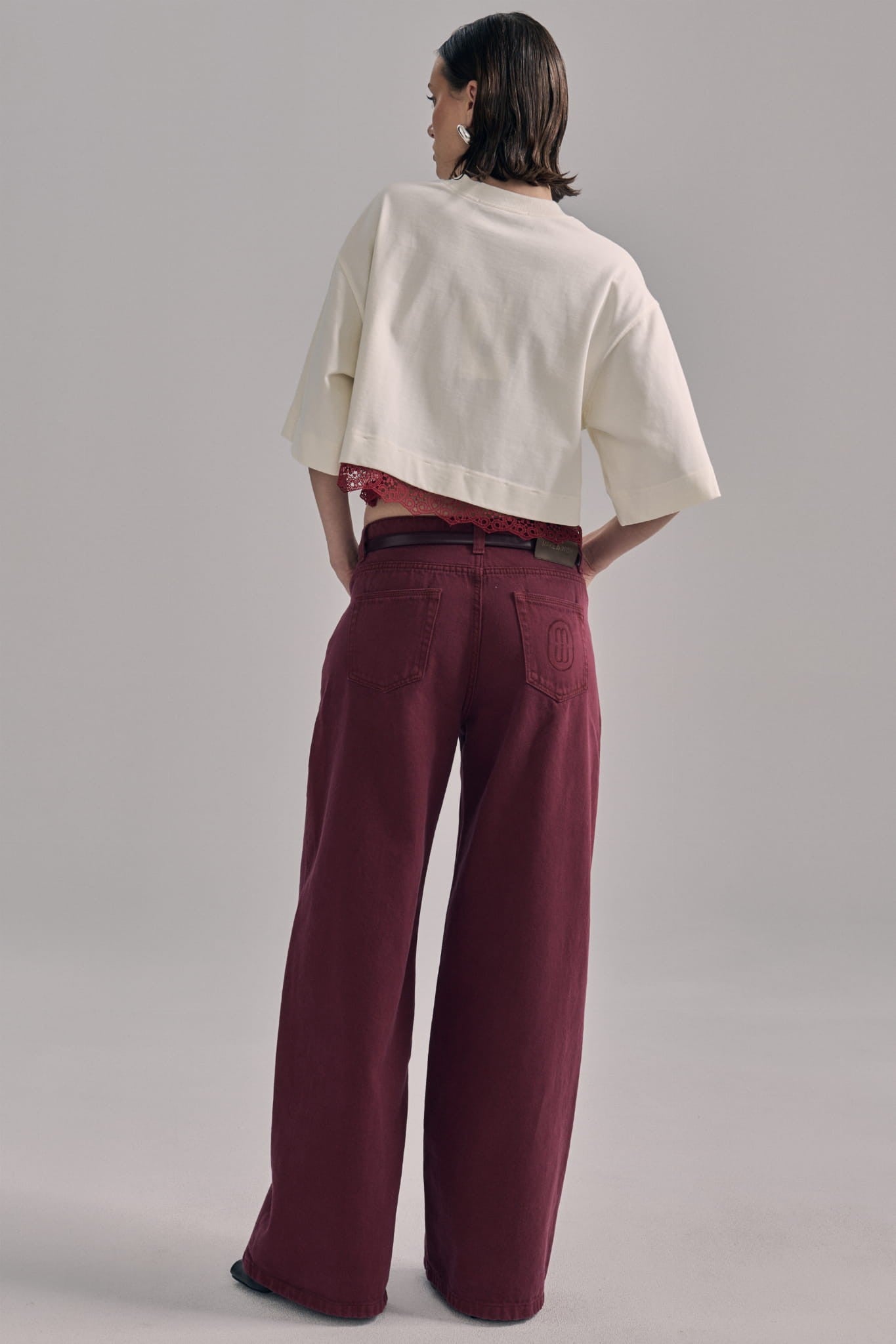 Burgundy T shirt Meave image 3