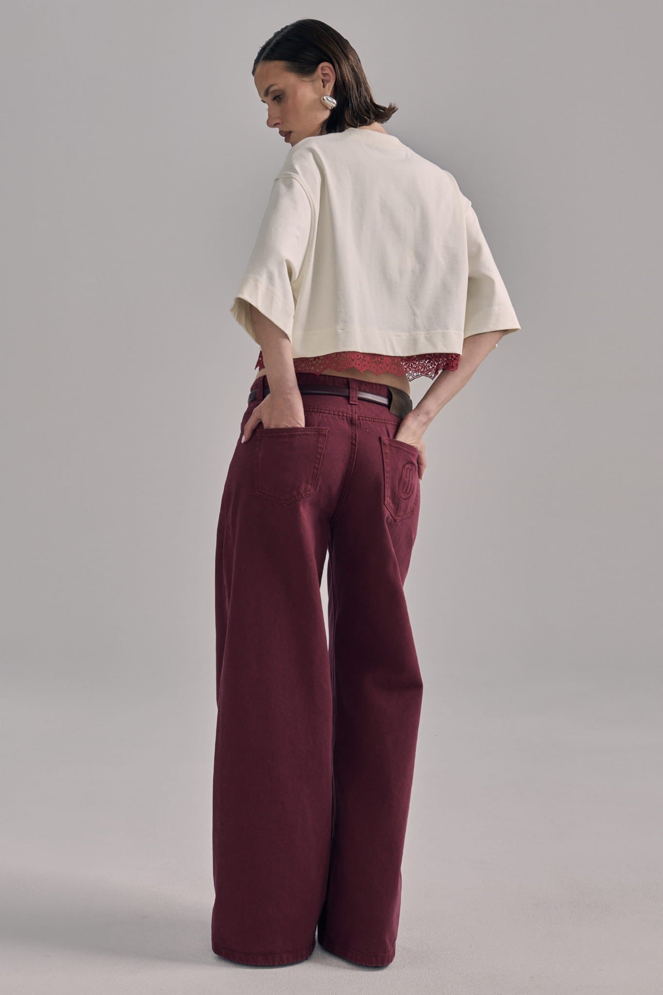 Burgundy T shirt Meave image 4