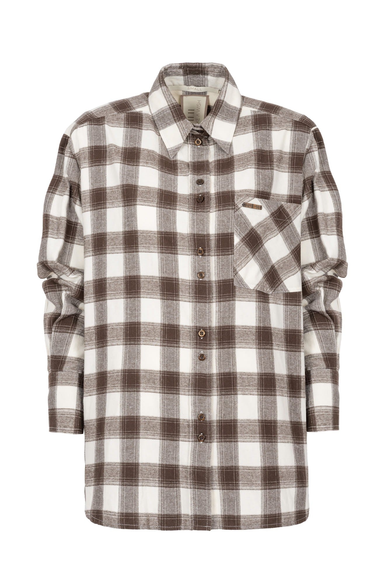 Brown and cream check Fifi shirt image 1
