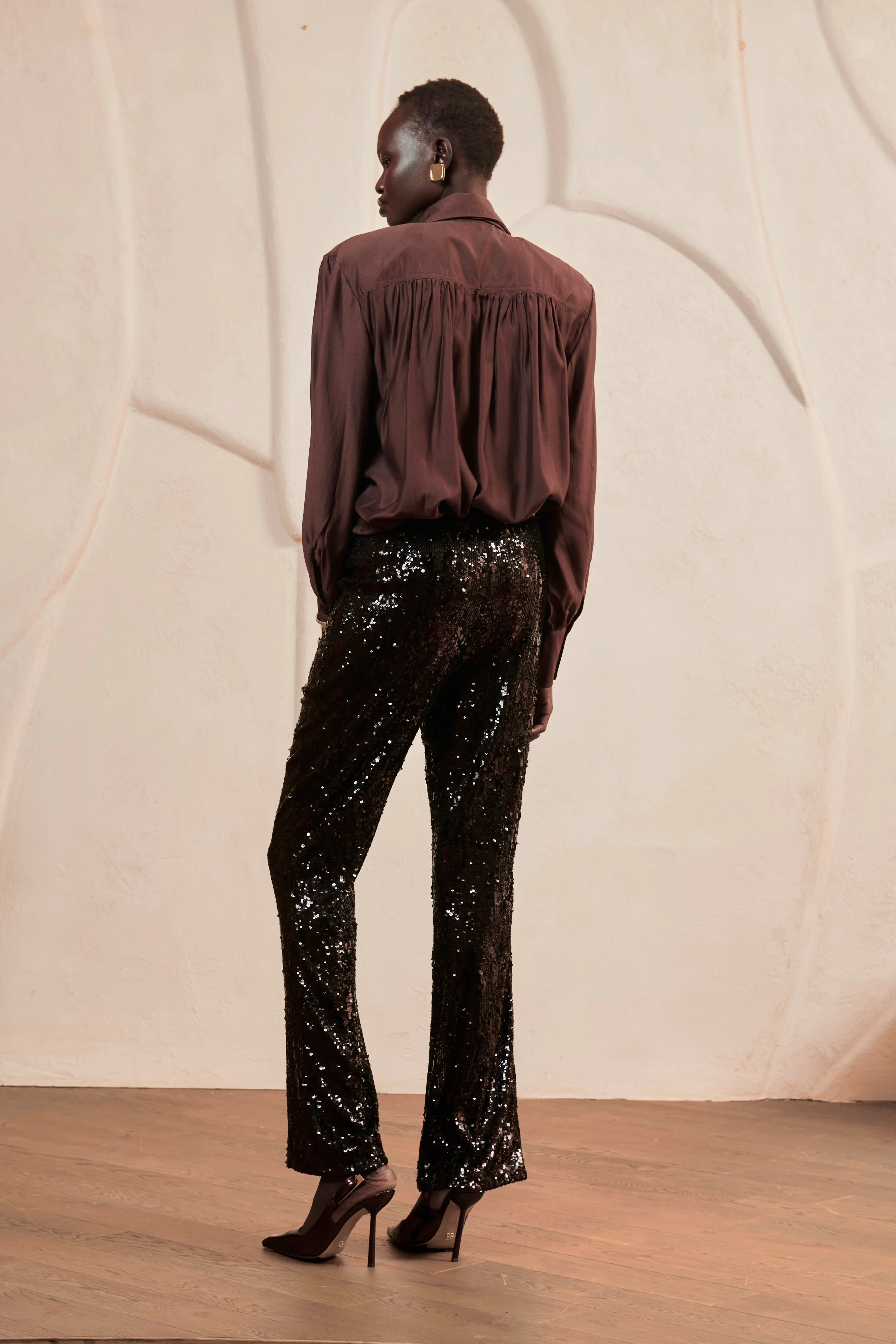 Brown Bow blouse image 4