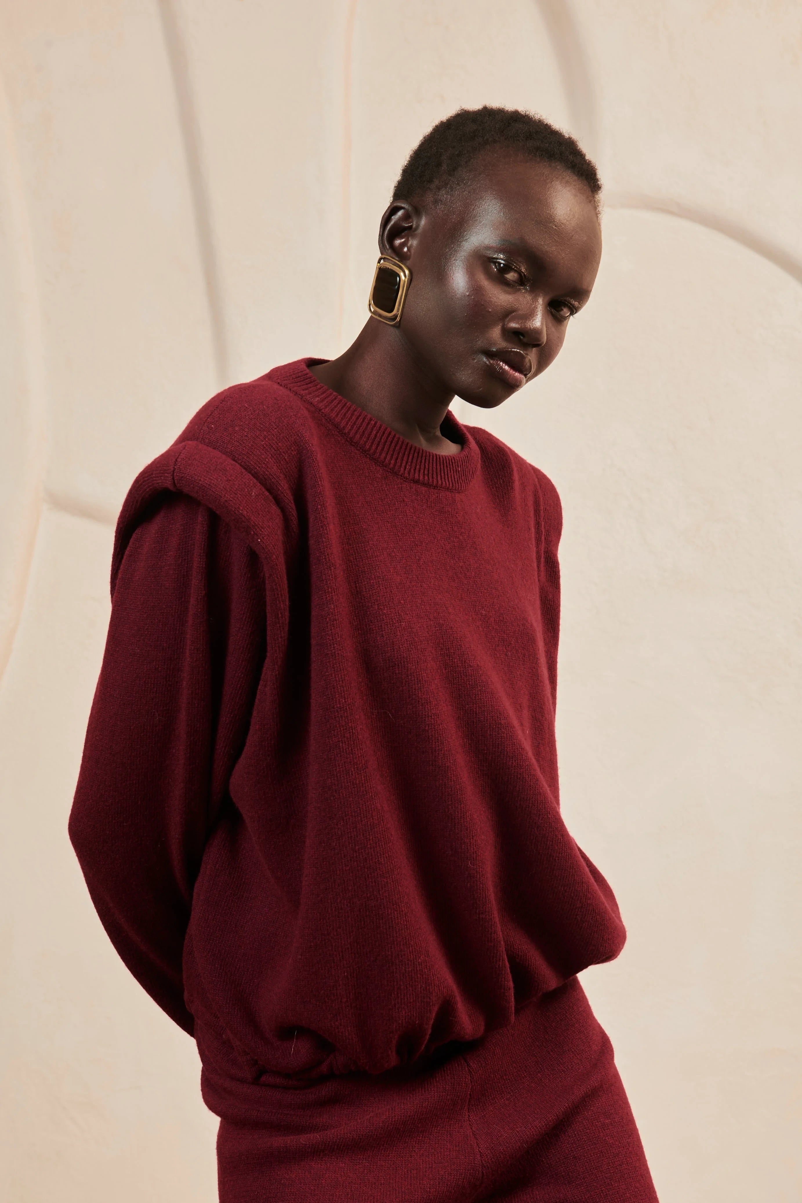 Burgundy Gaya sweater image 1