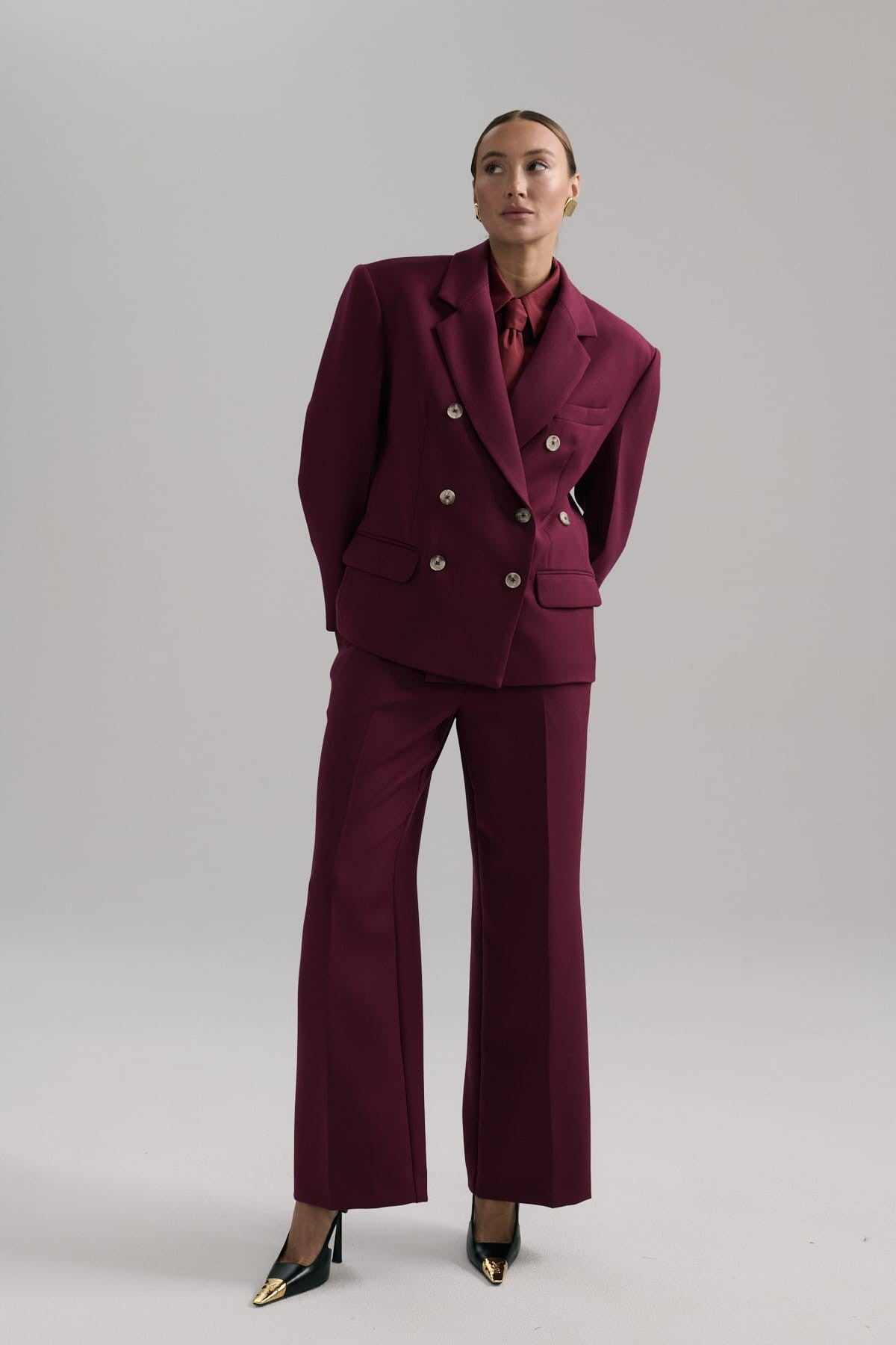 Burgundy Aurora pants image 1