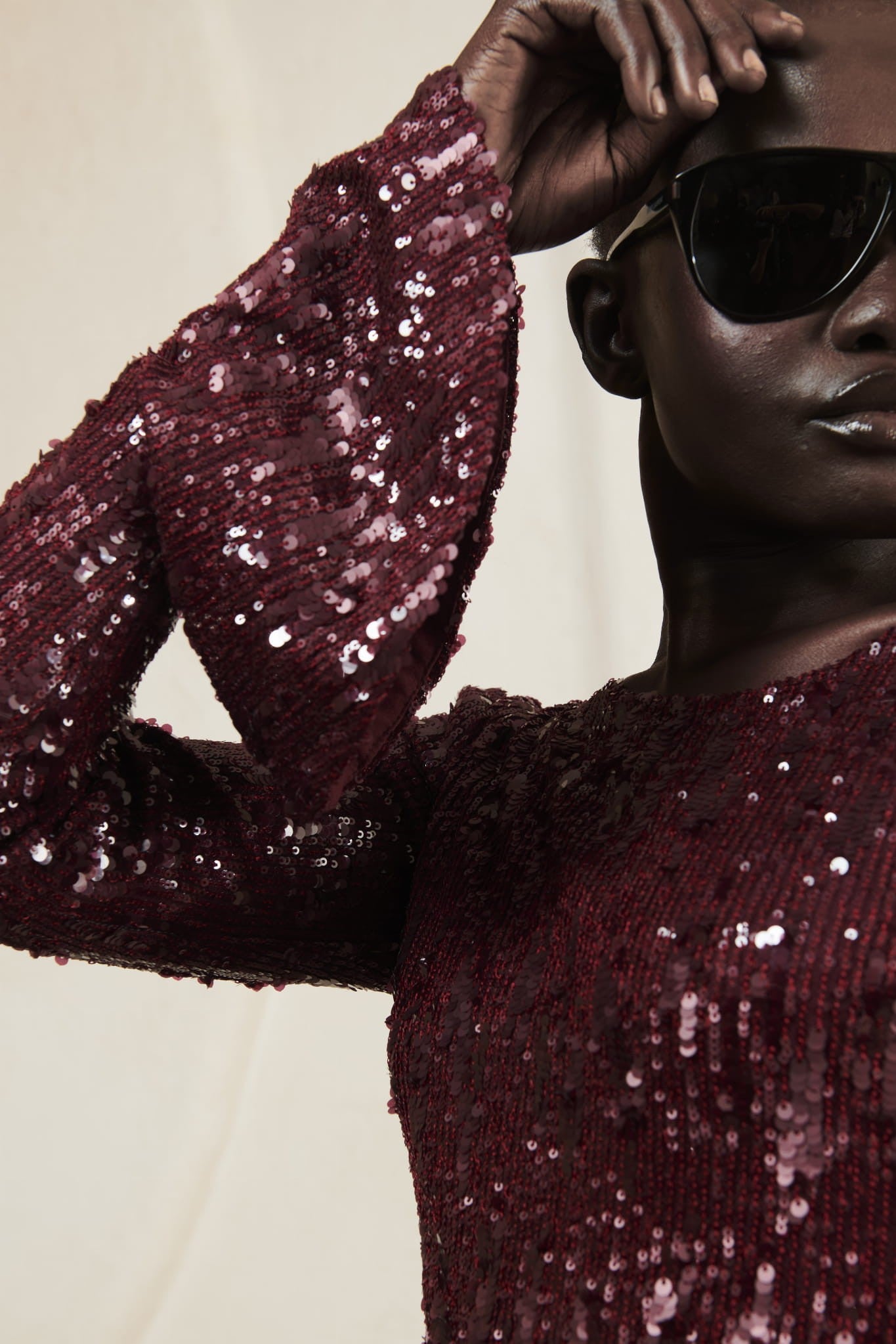 Burgundy Dress Sparkle image 2