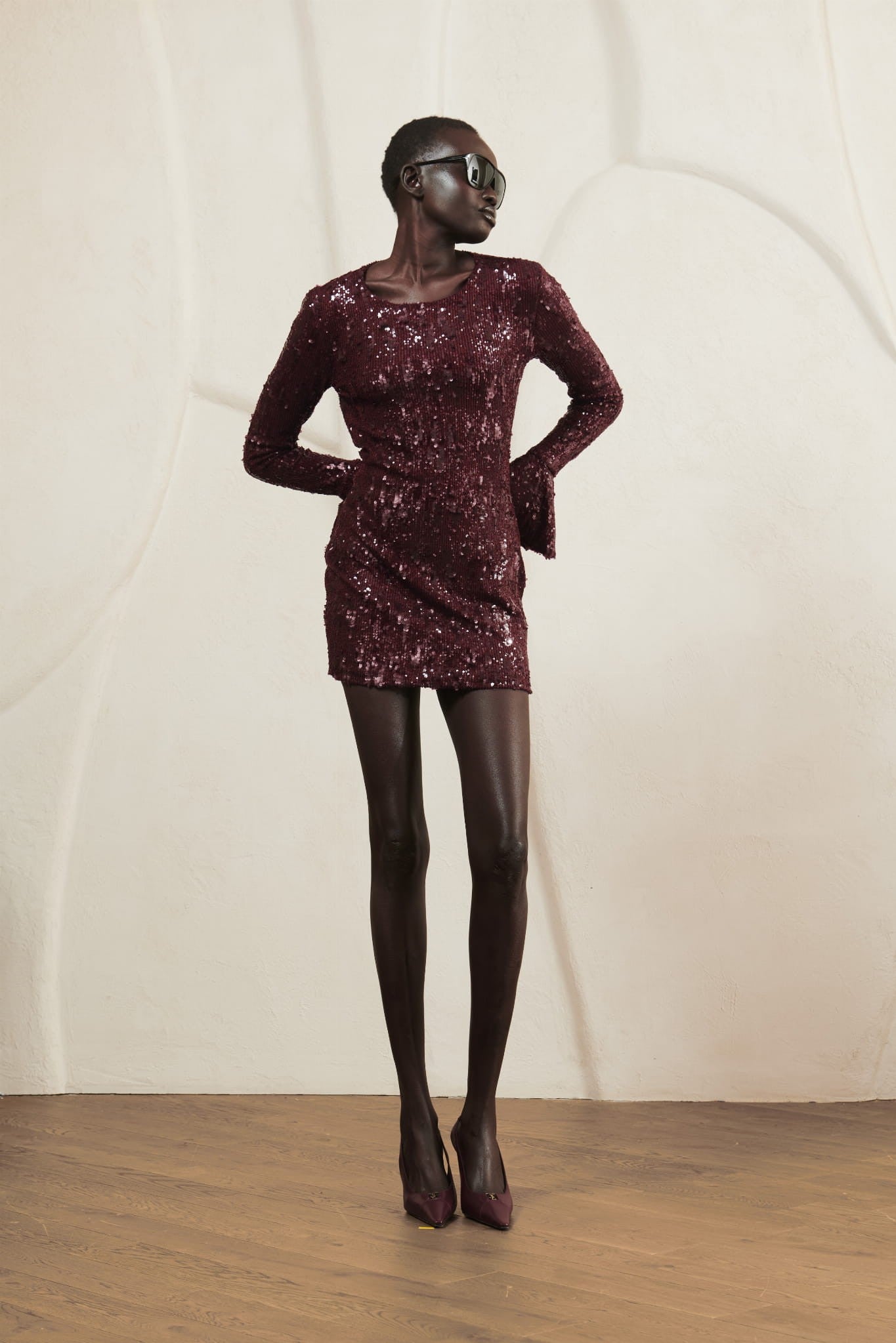 Burgundy Dress Sparkle image 3