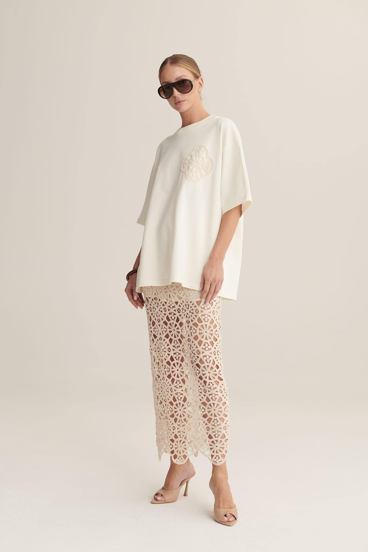Cream T shirt Fiora image 3