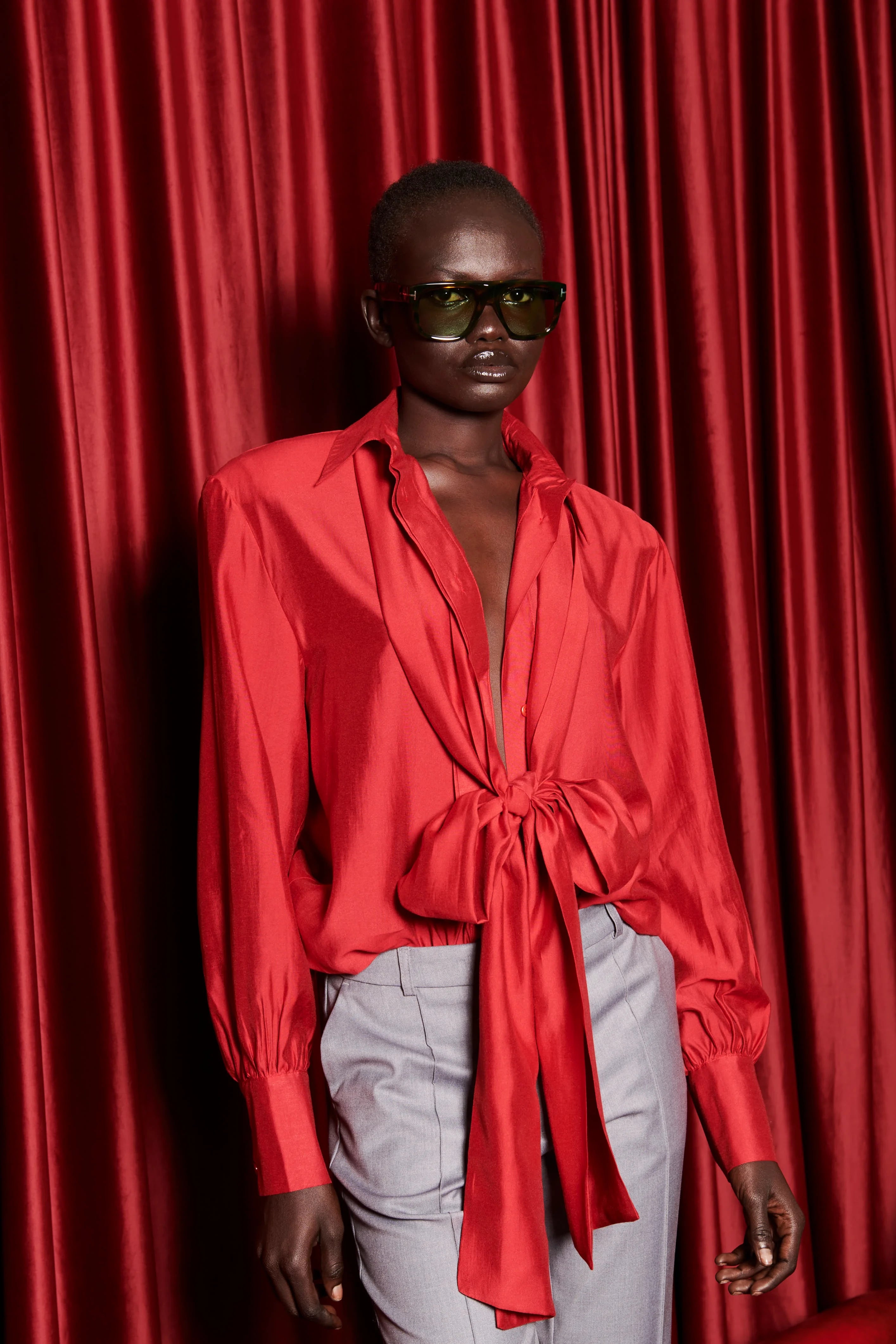 Red Bow blouse image 1