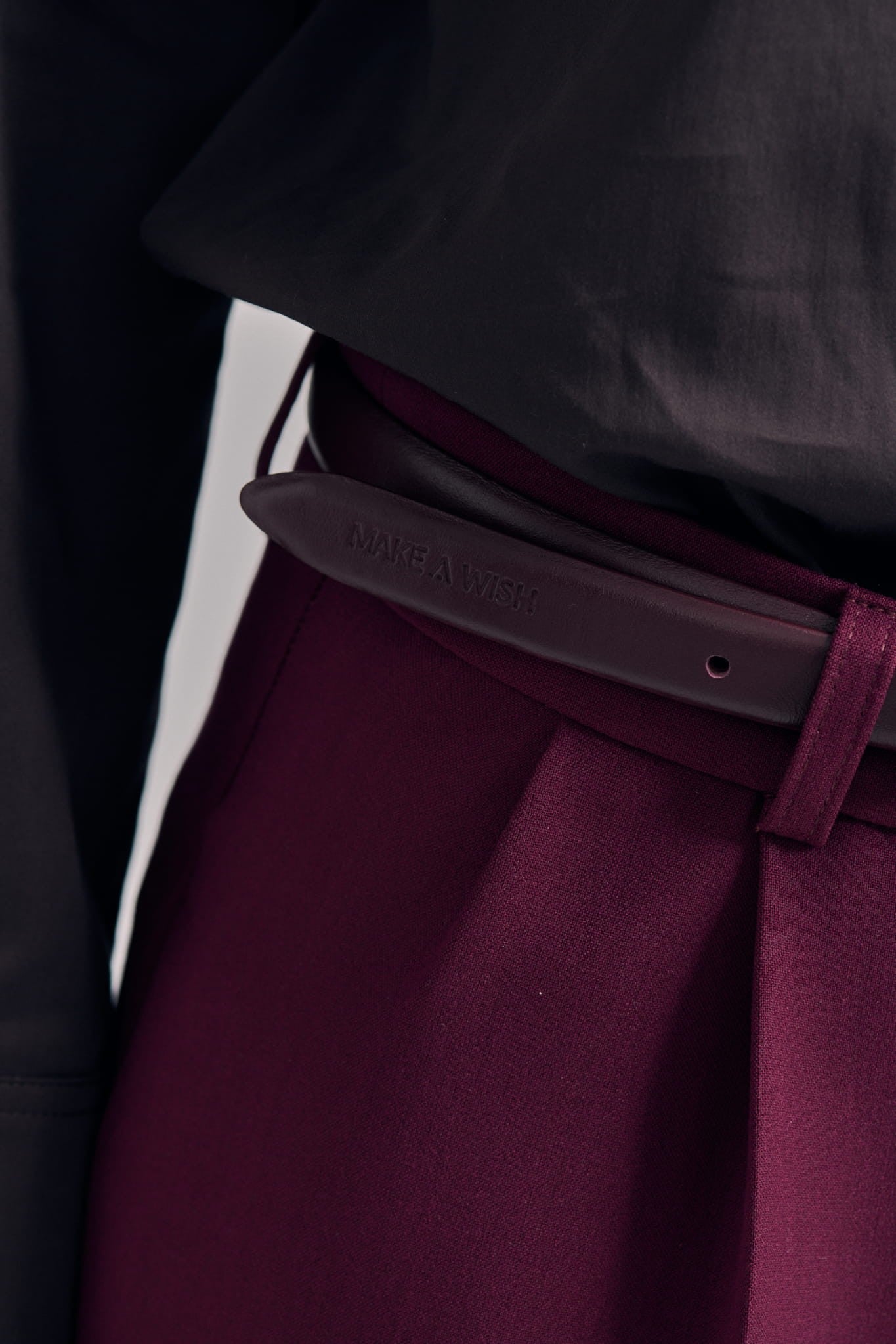 Burgundy Bianka belt image 4