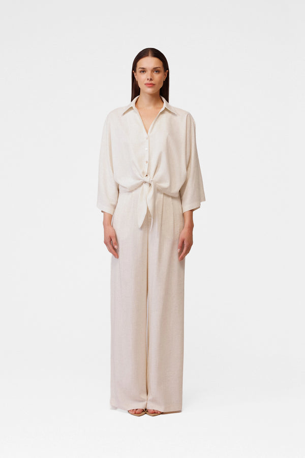 Pantalones palazzo de lino