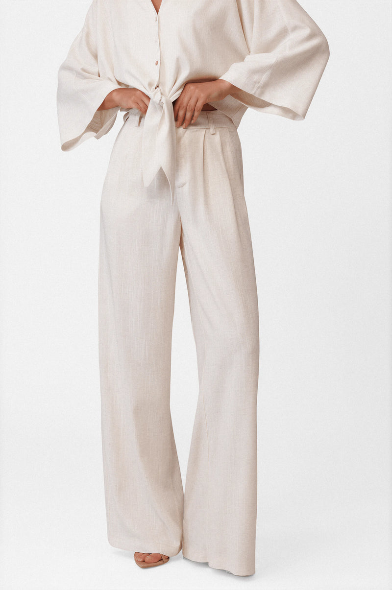Linen palazzo trousers