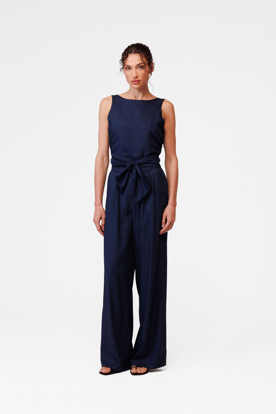 Linen palazzo trousers
