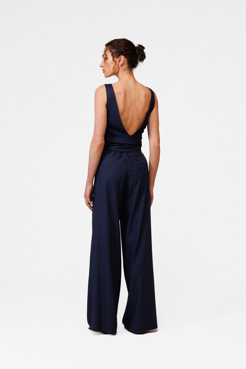 Linen palazzo trousers