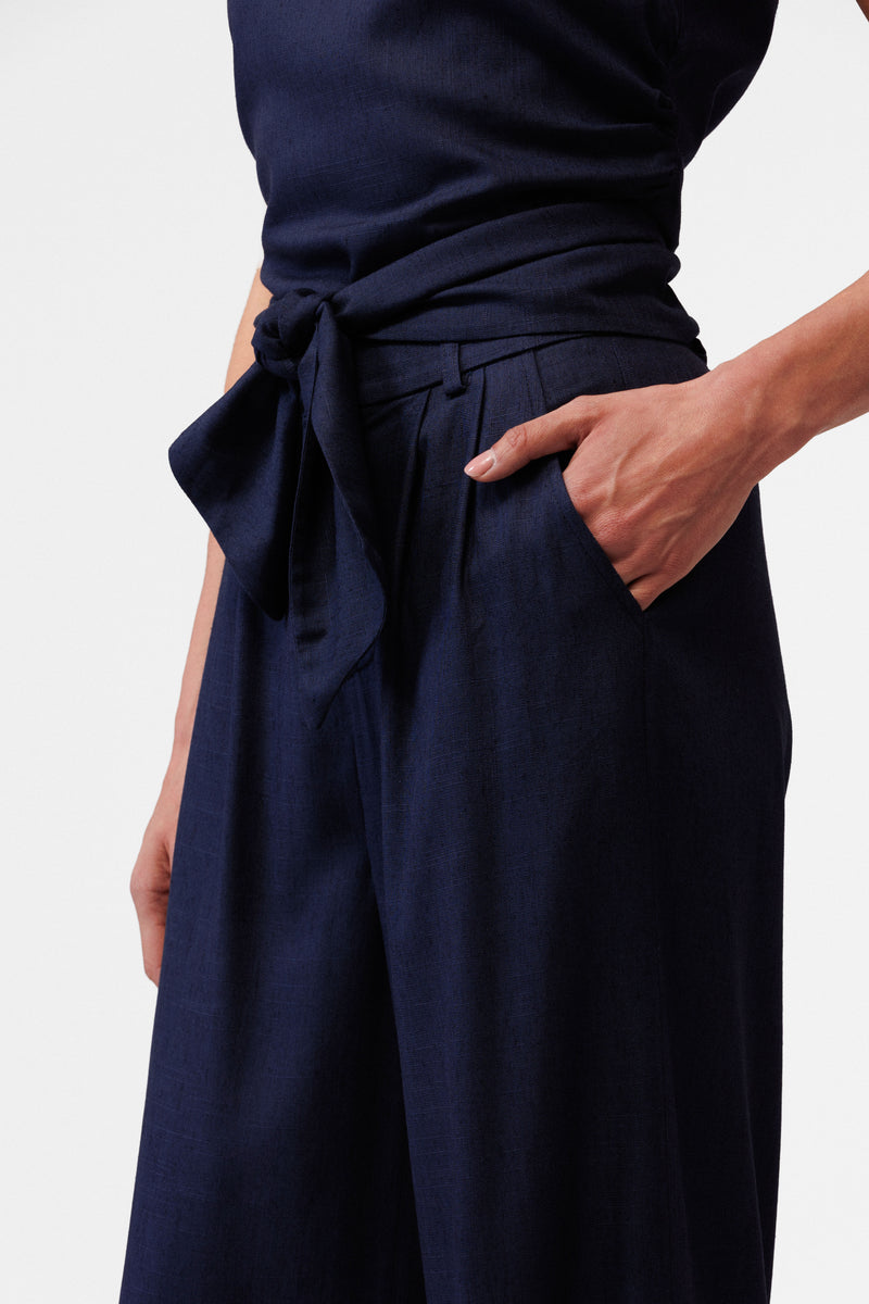 Linen palazzo trousers