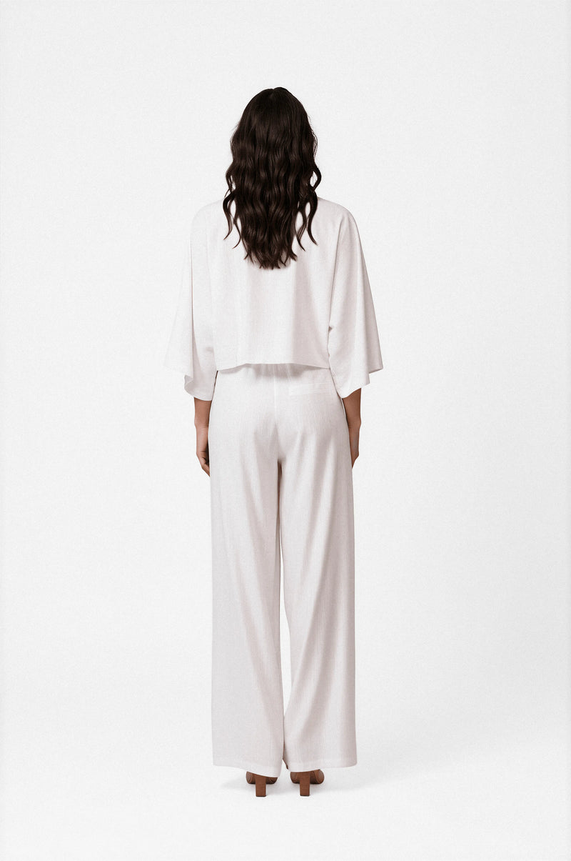 Short tie front linen shirt