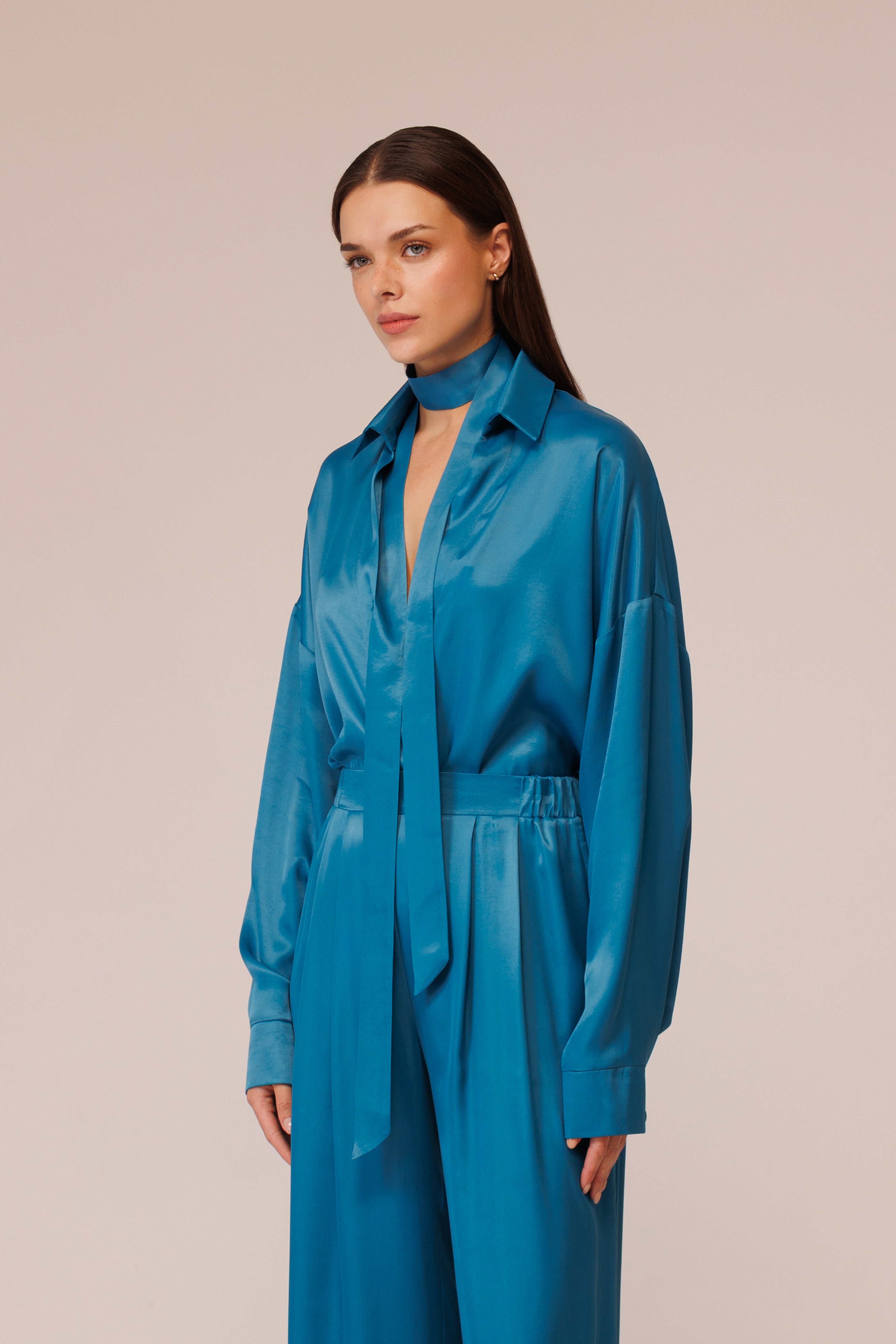 Koszula luźna satynowa