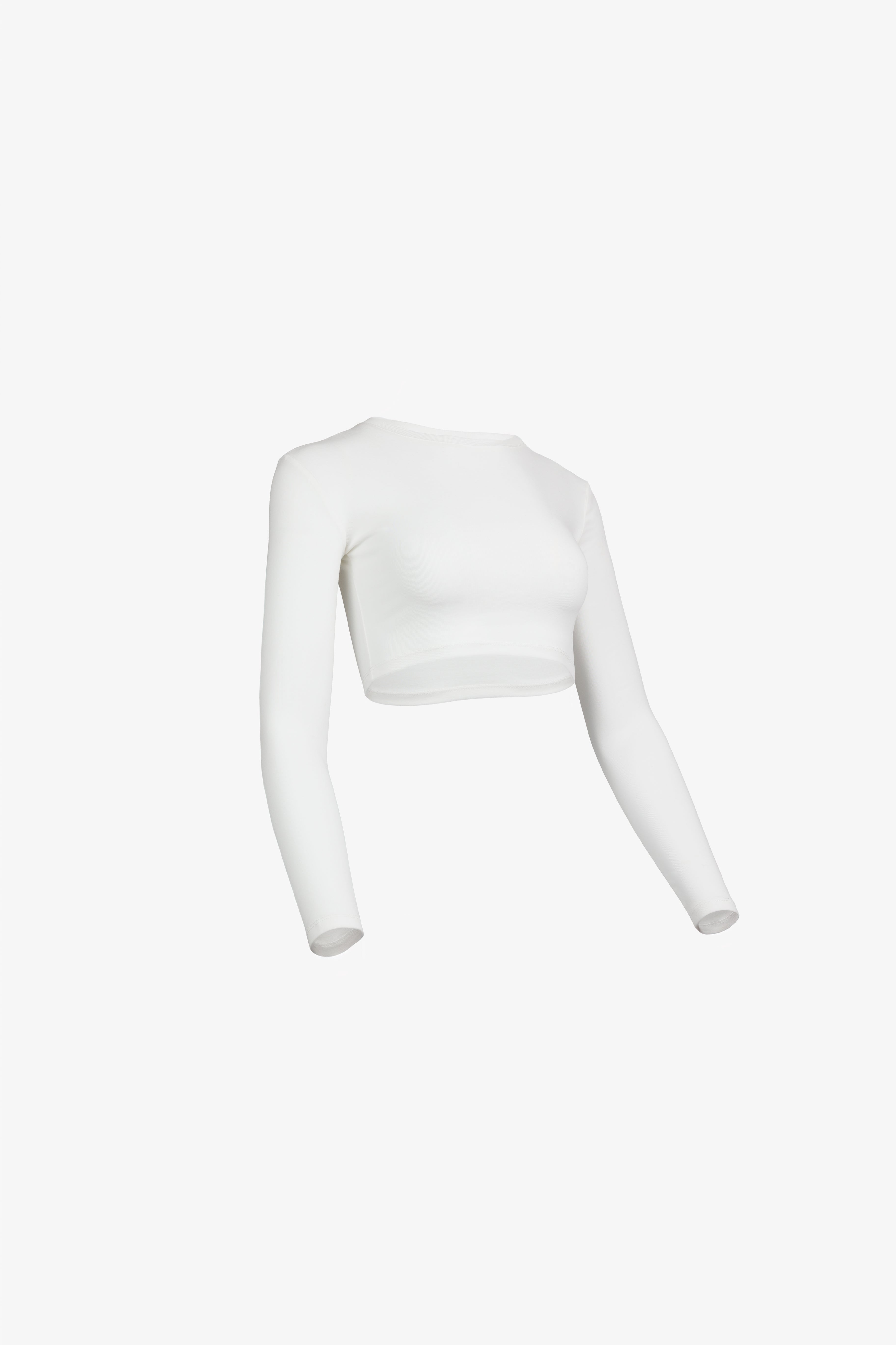 Top krótki z długimi rękawami