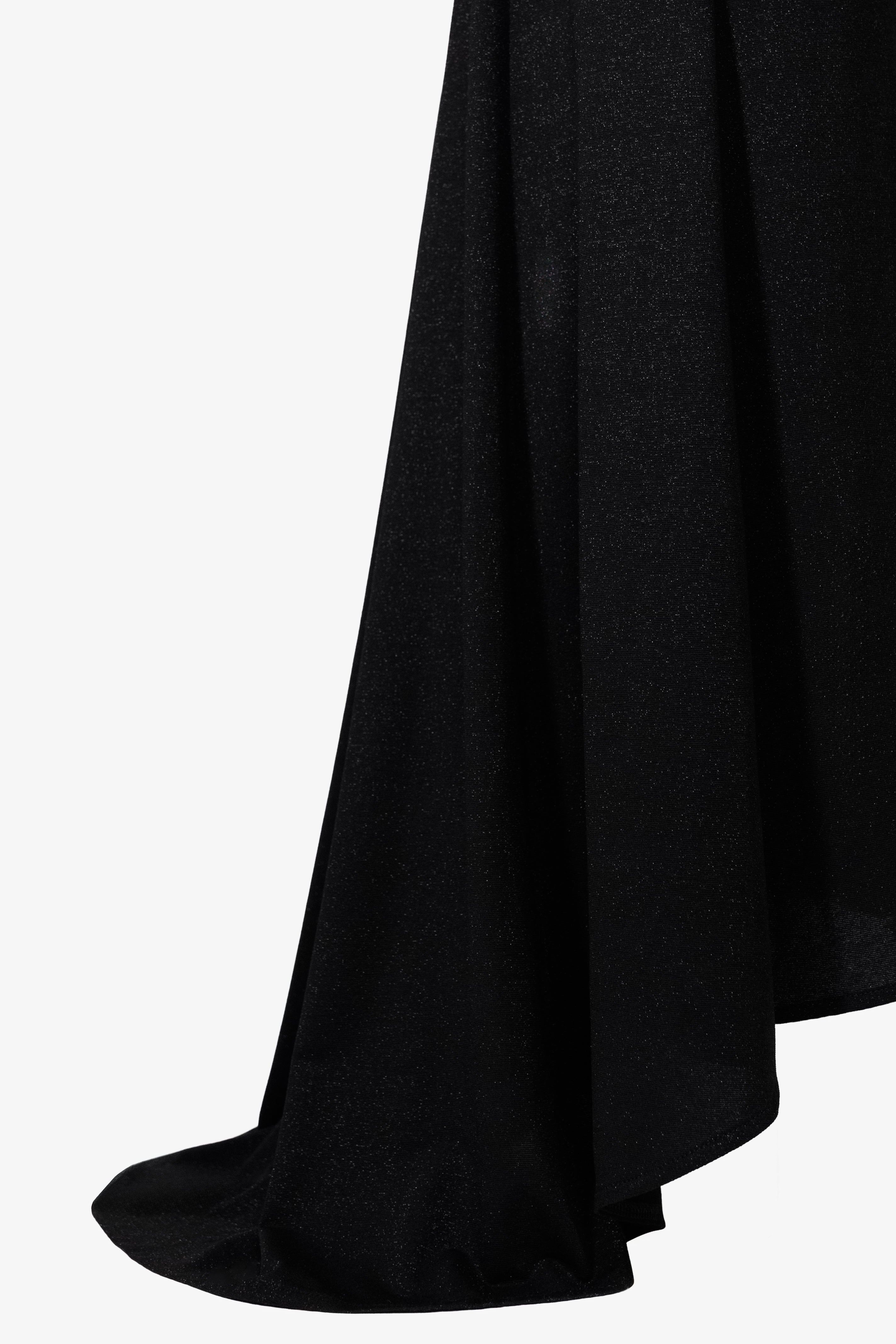 Maxi vestido de punto de diamante con cola