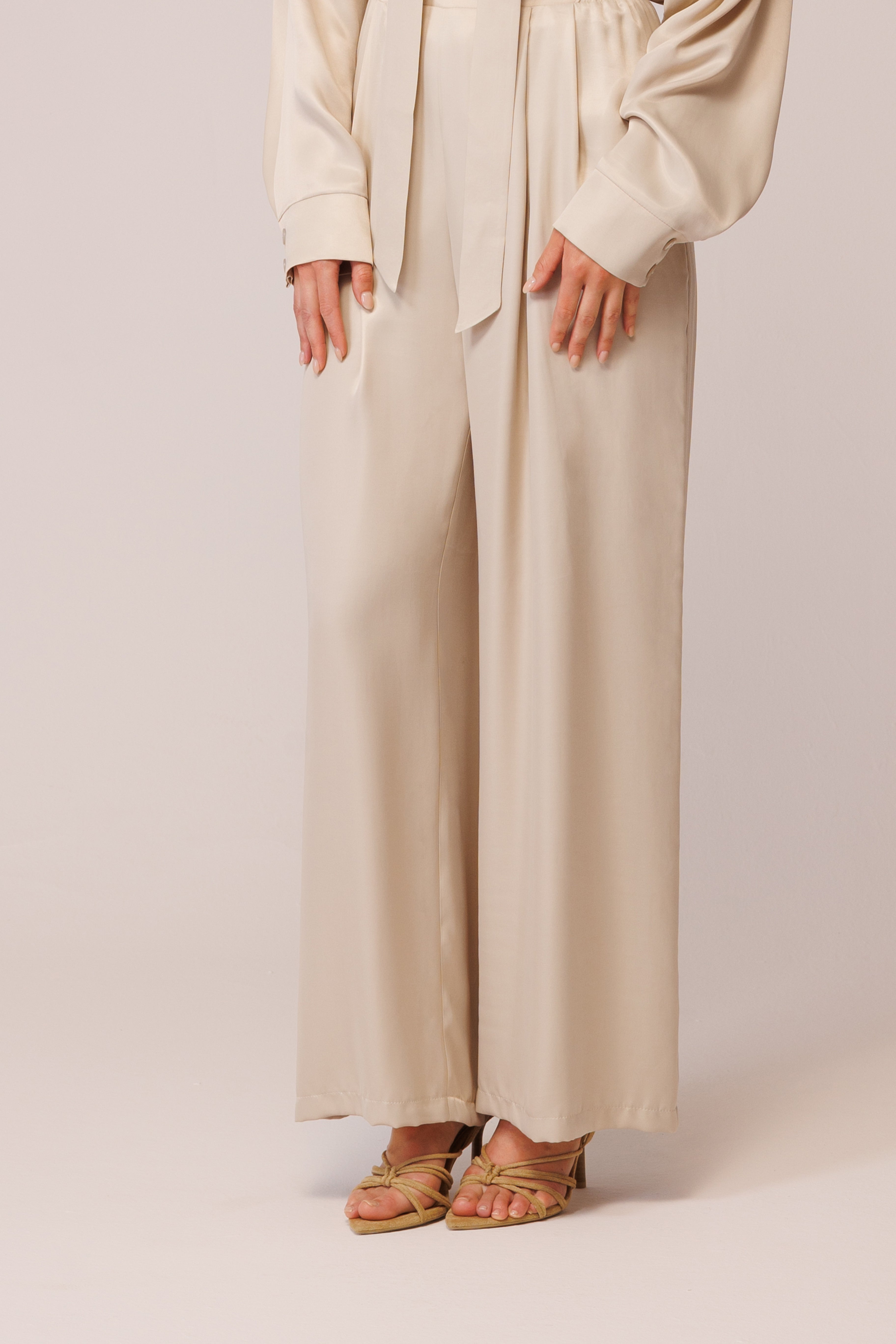 Satin trousers