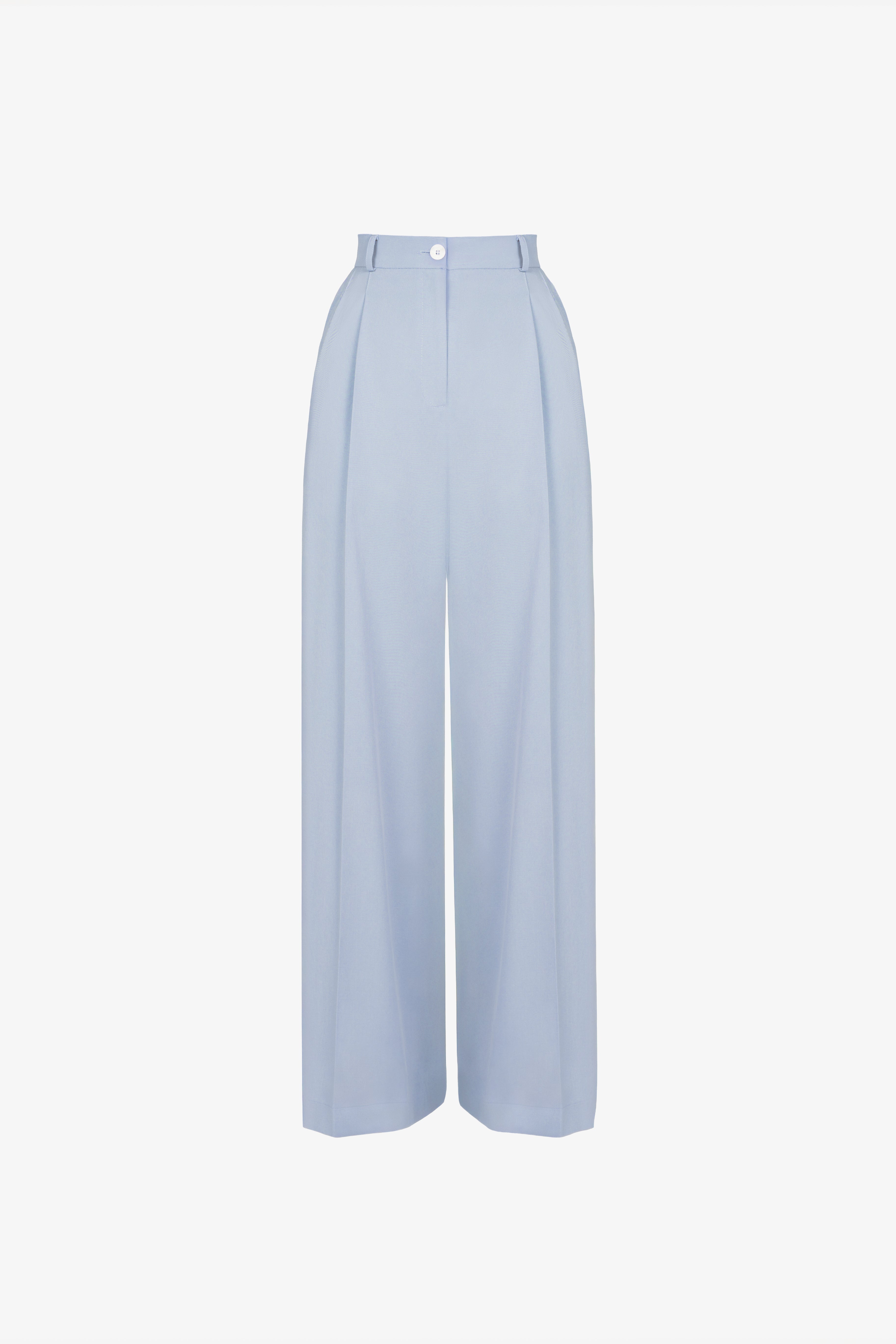 Spodnie garniturowe z wysokim stanem