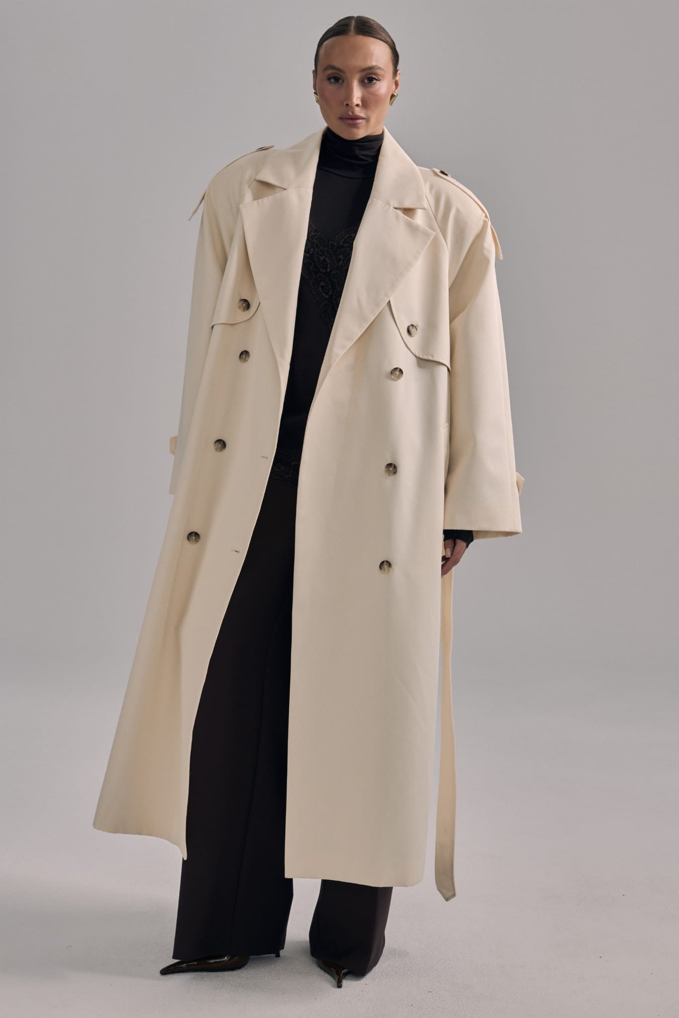 Cream Trench Velluto image 1