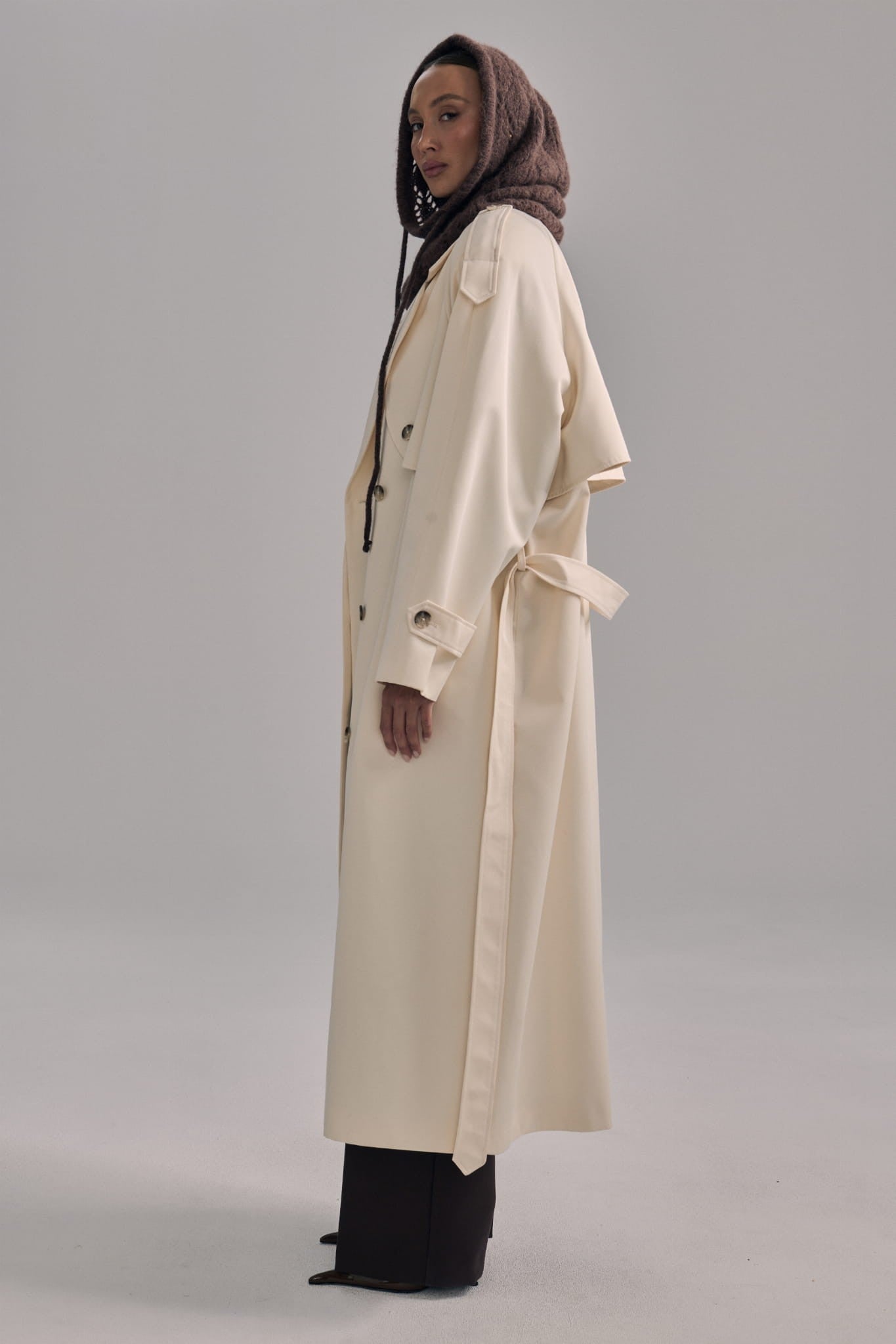 Cream Trench Velluto image 4