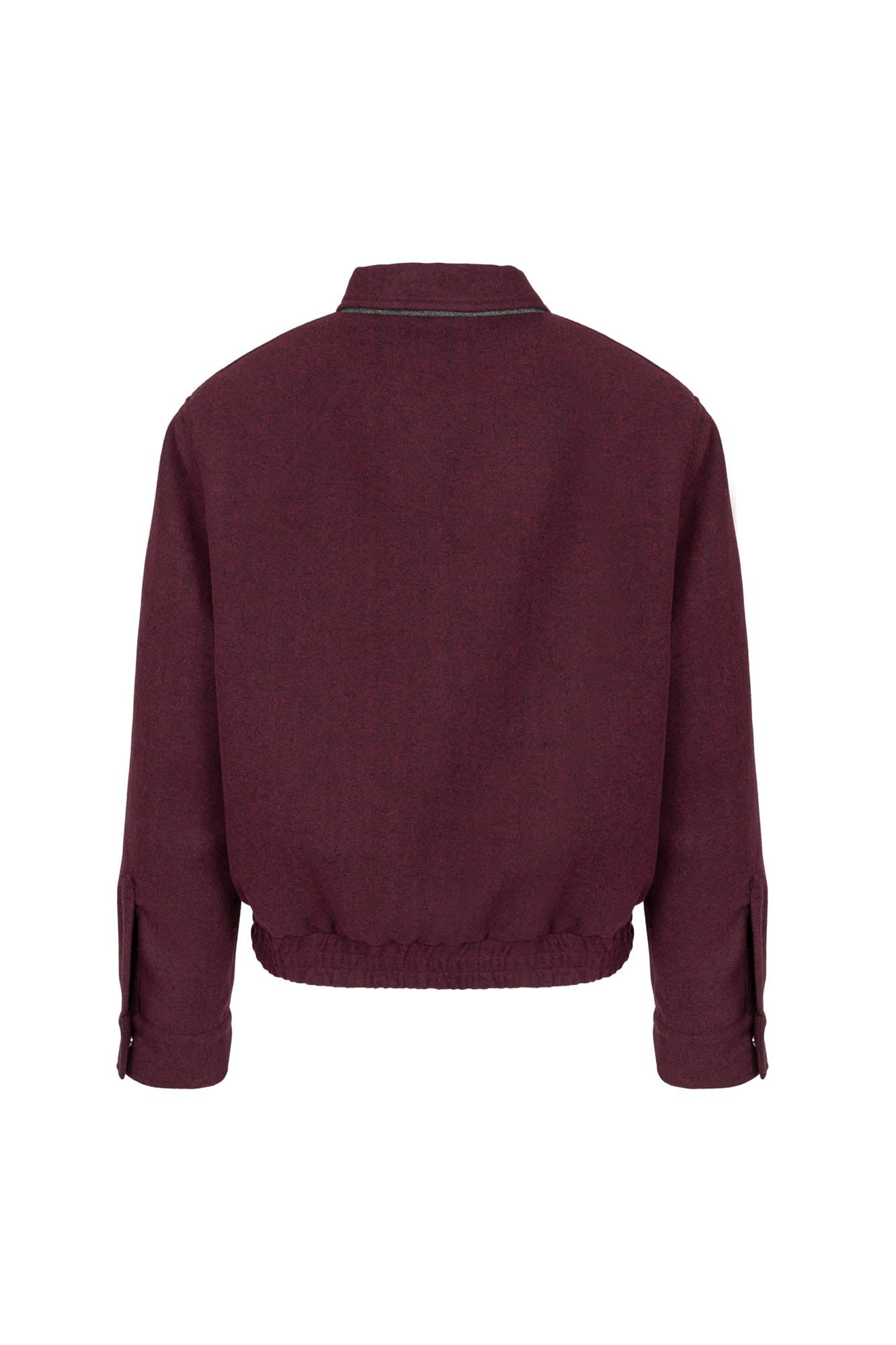 Burgundy Bomber jacket Chevron image 2