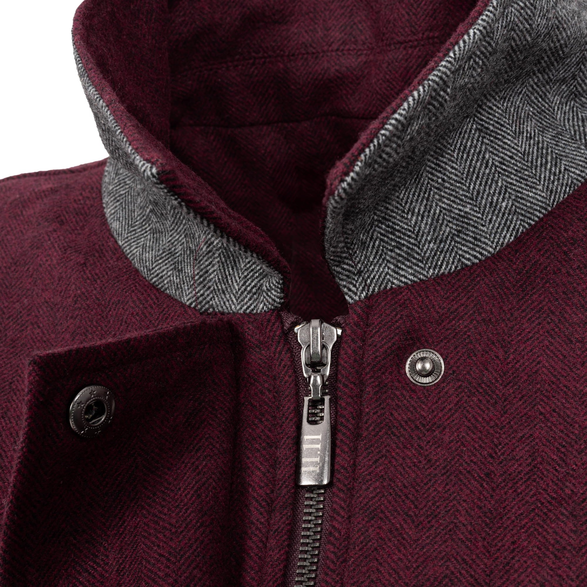Burgundy Bomber jacket Chevron image 3