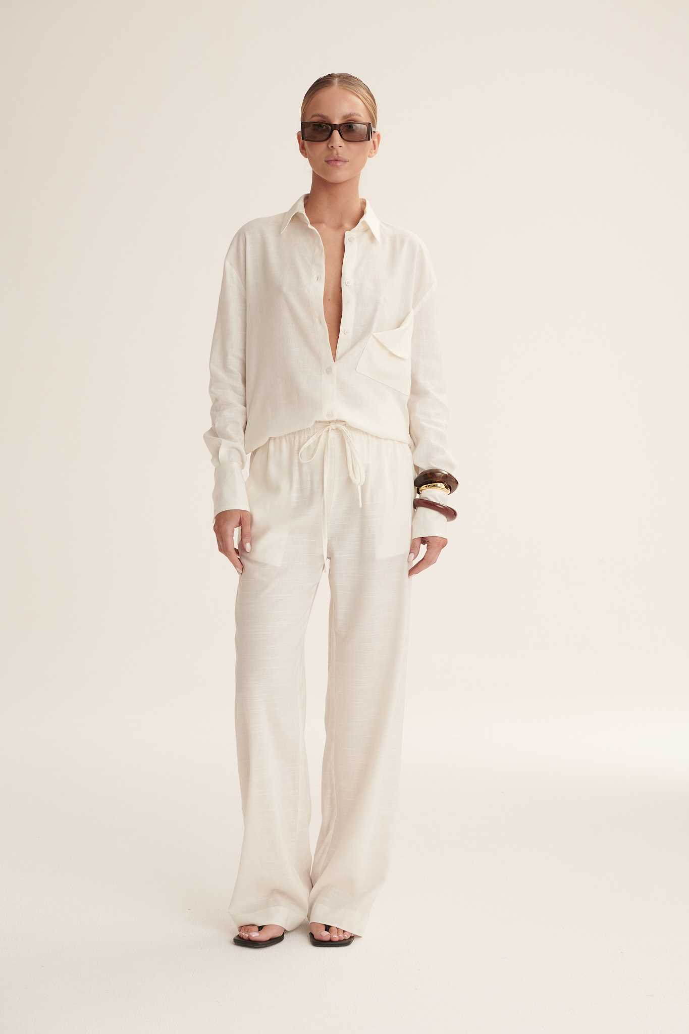 Cream Layla pants image 1