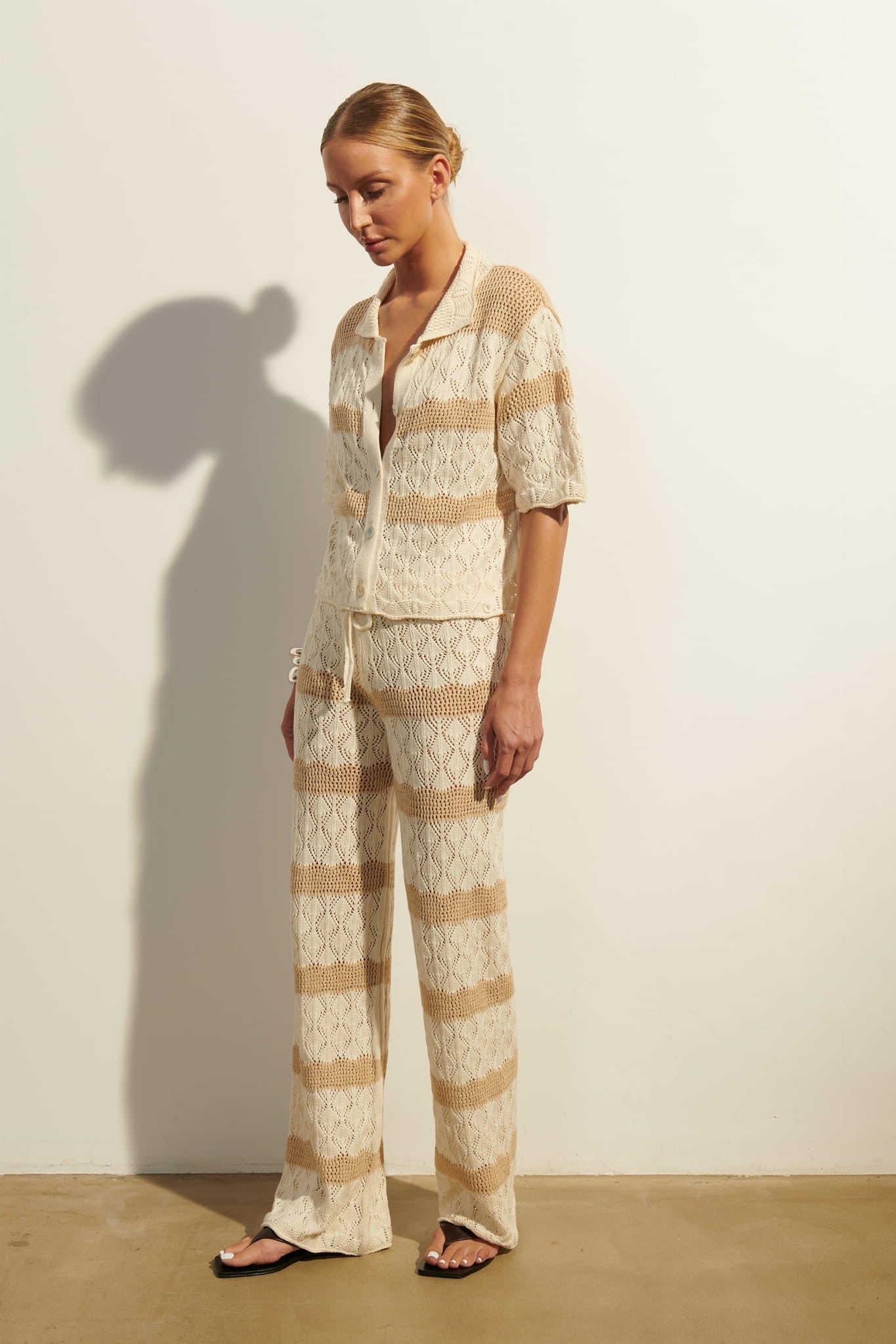 Cream with beige Via sweater image 2