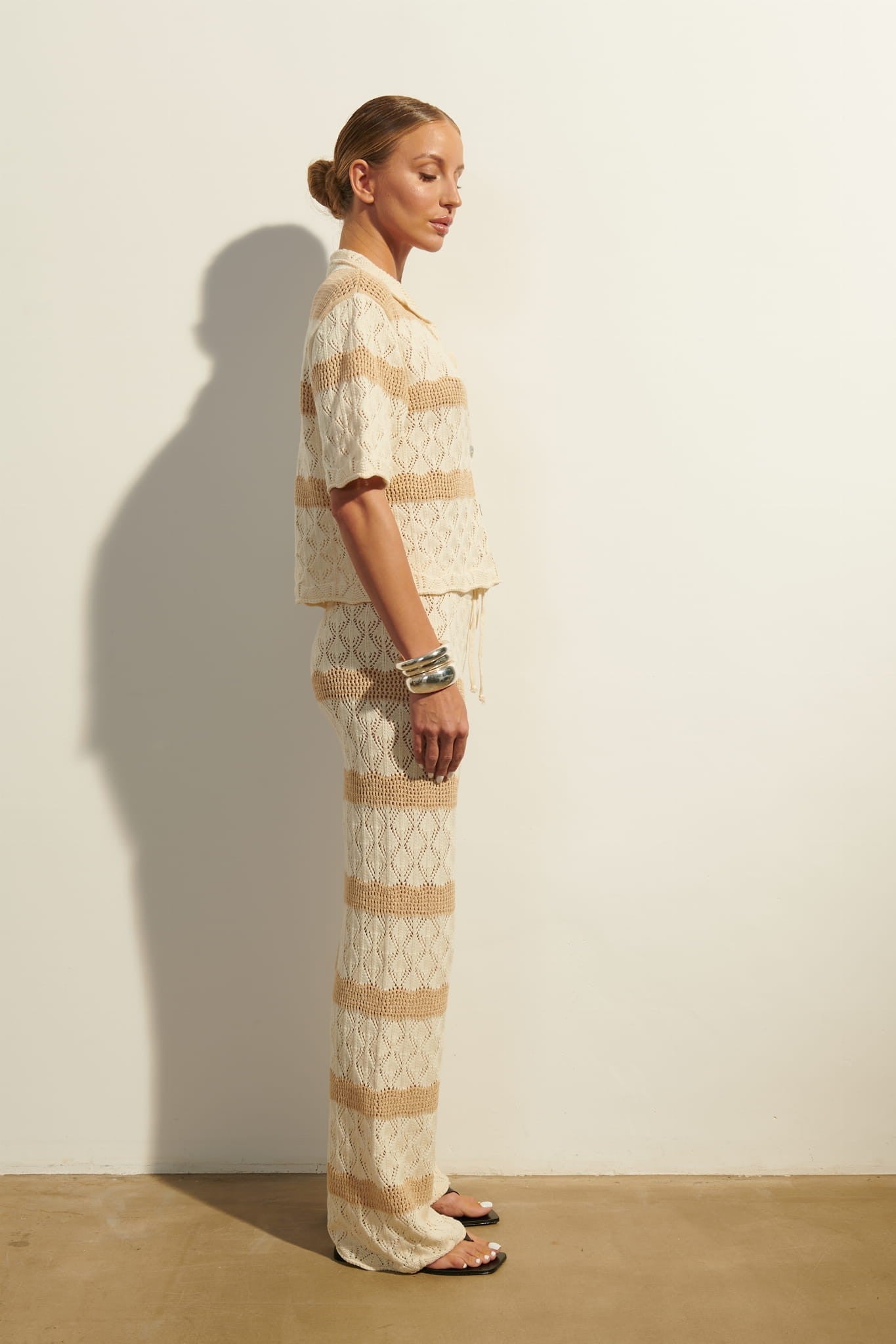 Cream with beige Via pants image 6