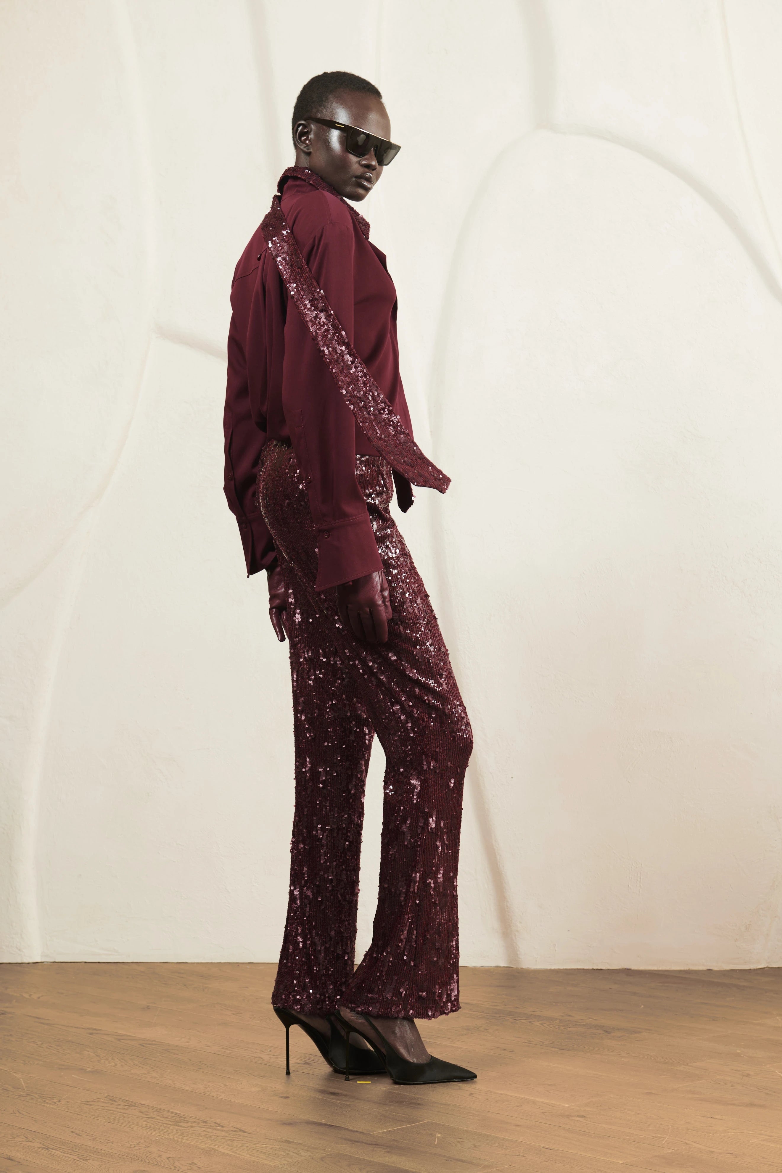 Burgundy Sparkle shirt image 3