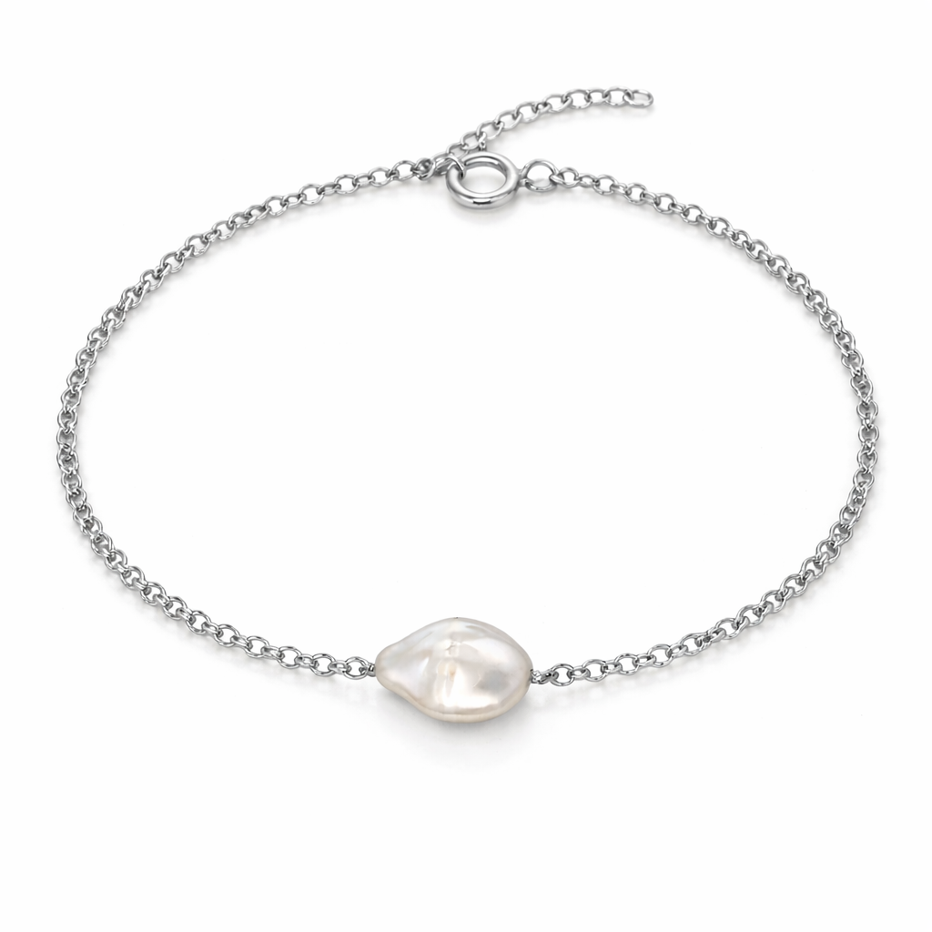 Silberarmband mit Naturperle