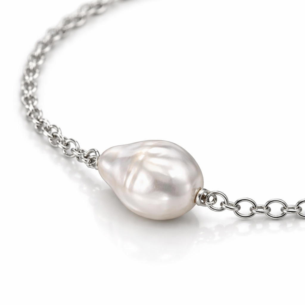 Silberarmband mit Naturperle