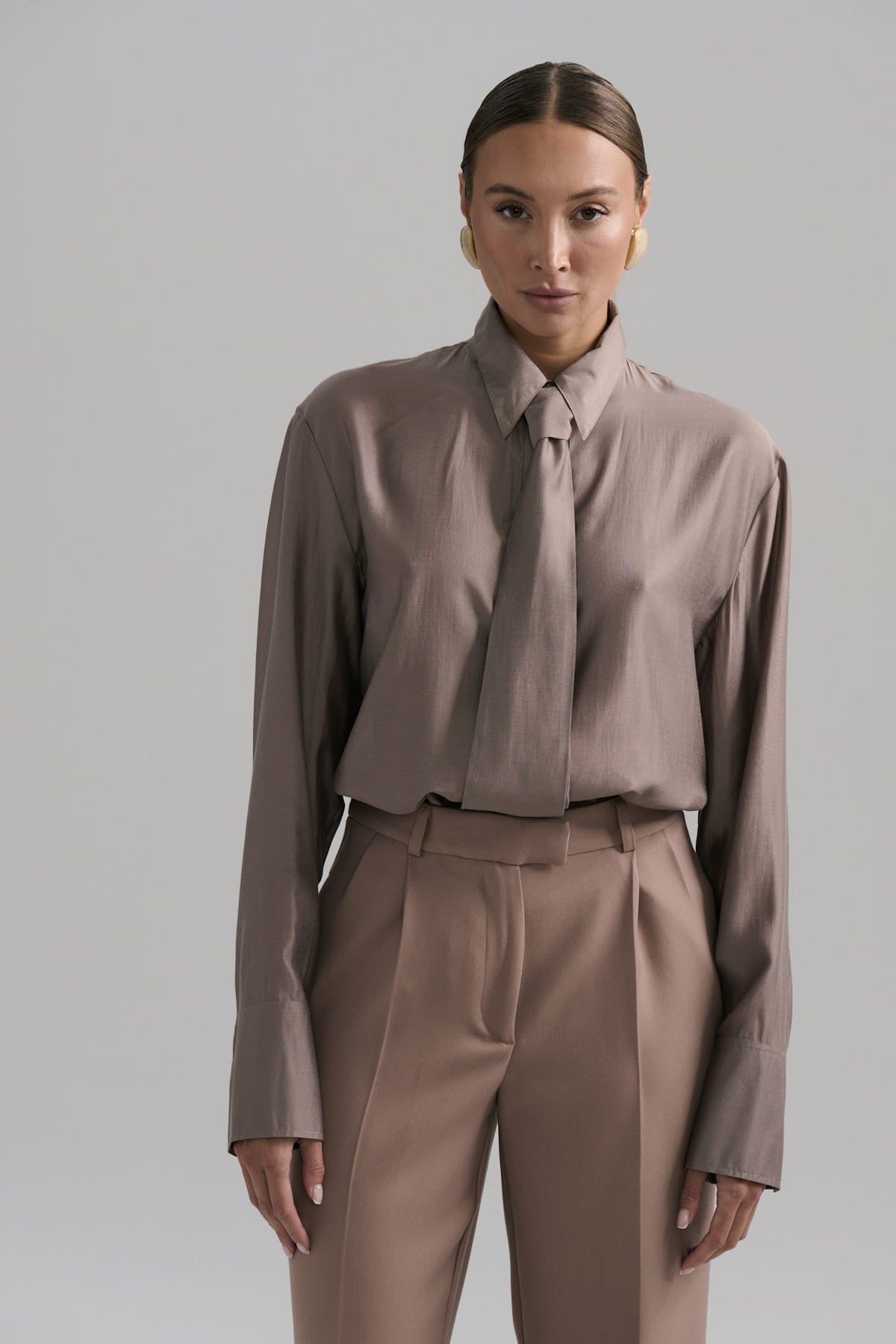 Brown Tie shirt image 3