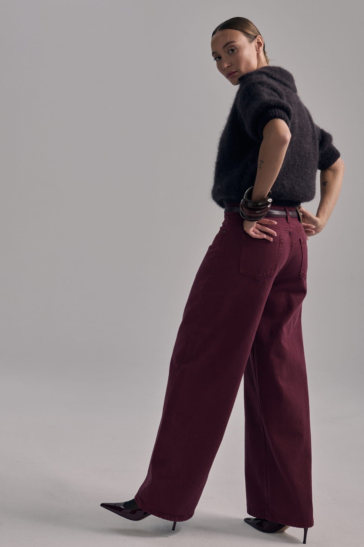 Burgundy Dolly jeans image 2