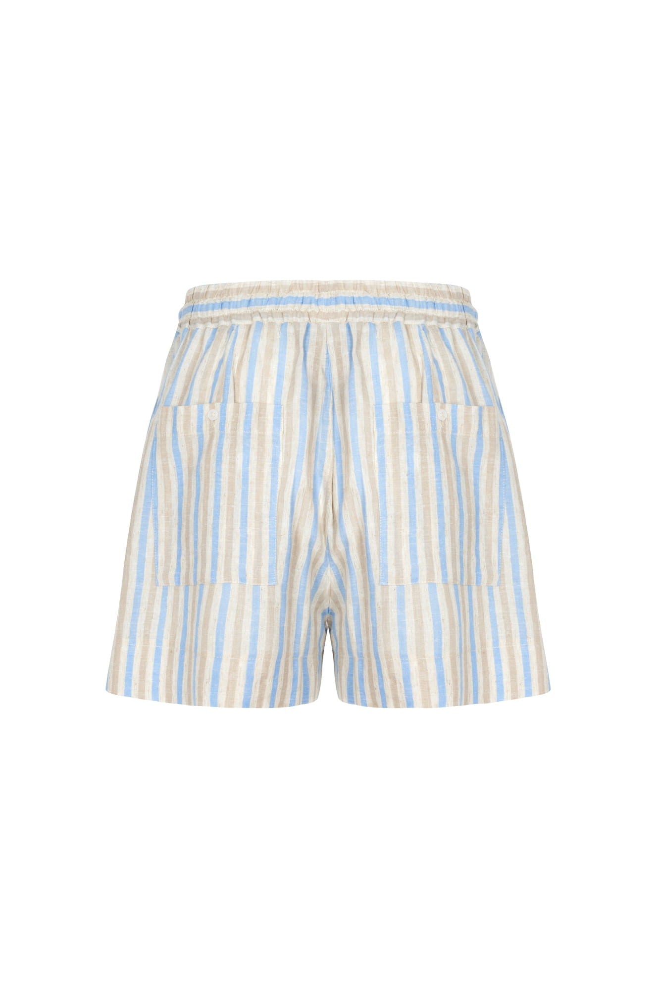 Beige with pale blue Maree shorts image 2