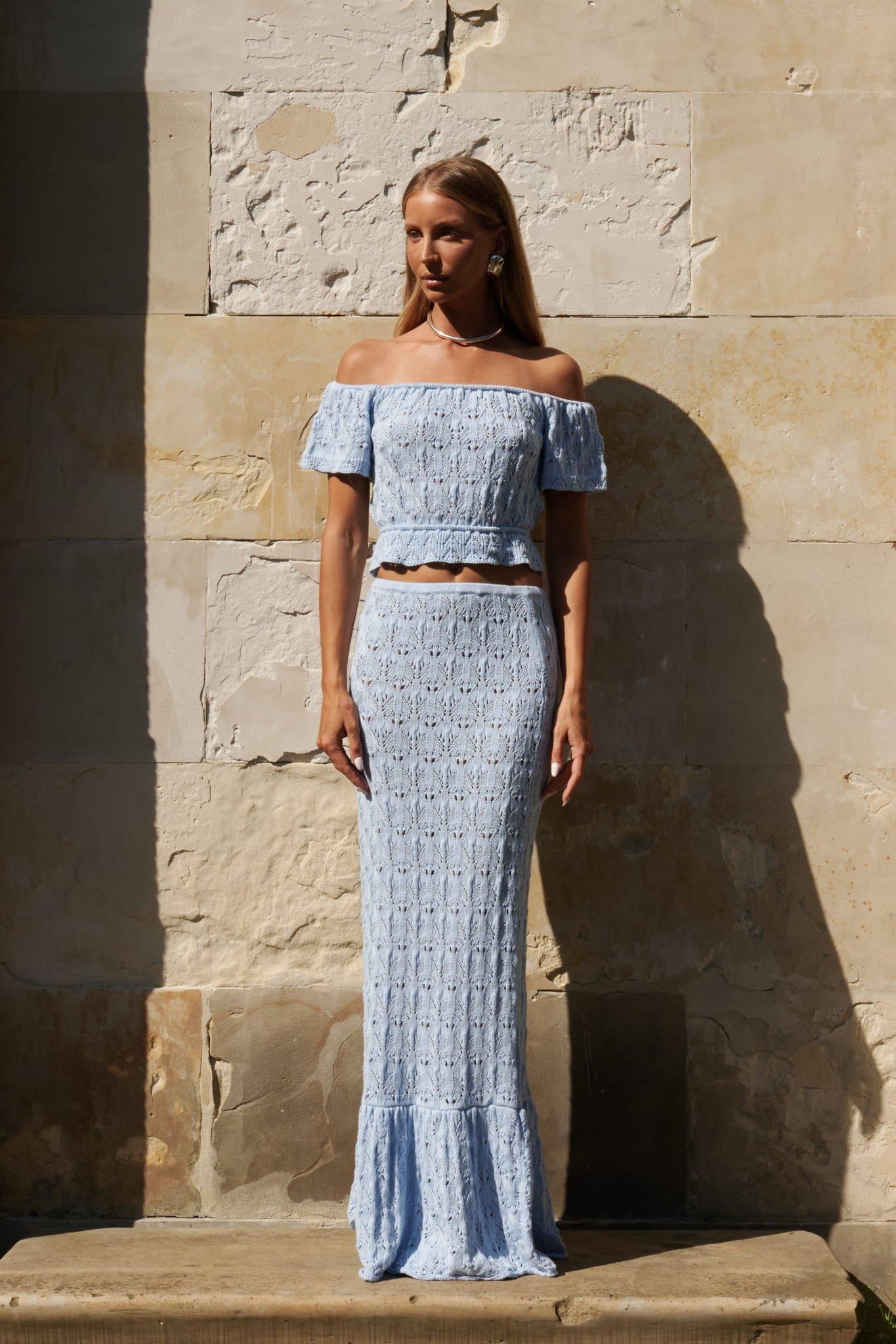 Pale blue Bueno skirt image 2