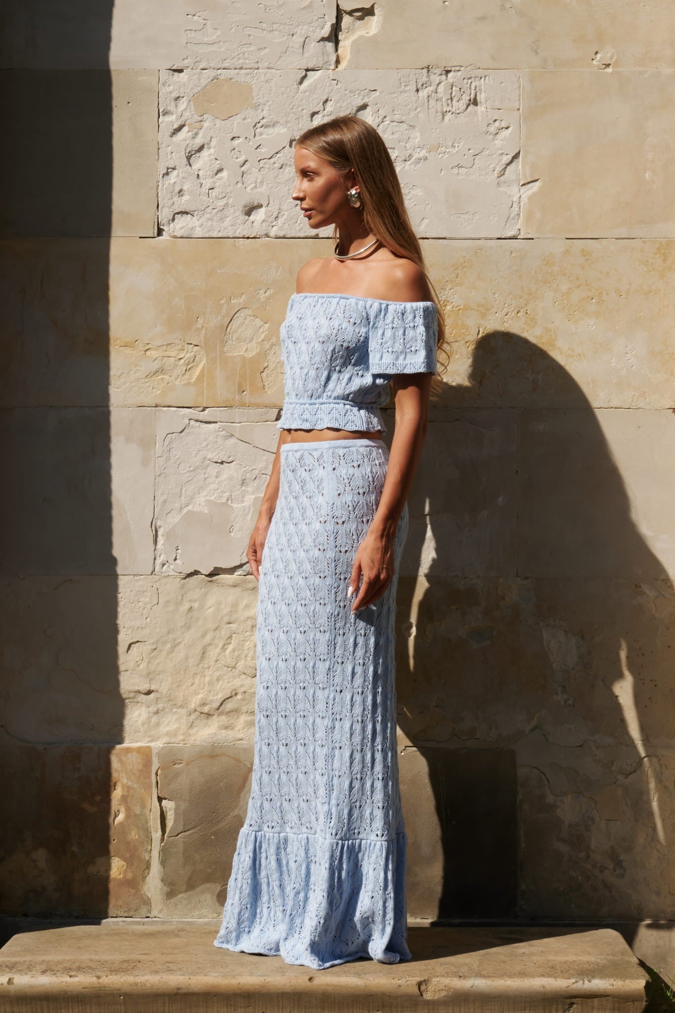 Pale blue Bueno skirt image 4