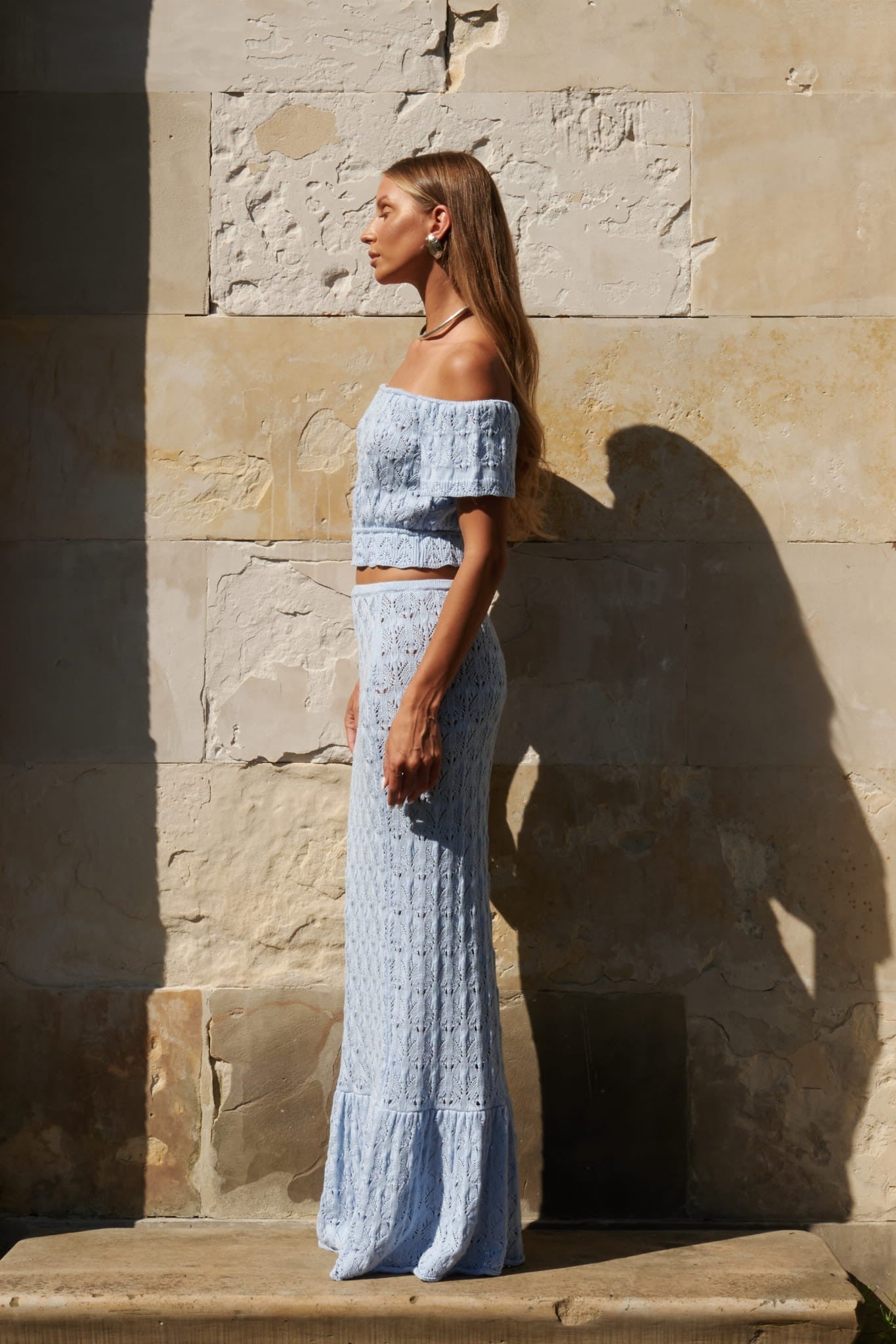 Pale blue Bueno skirt image 5