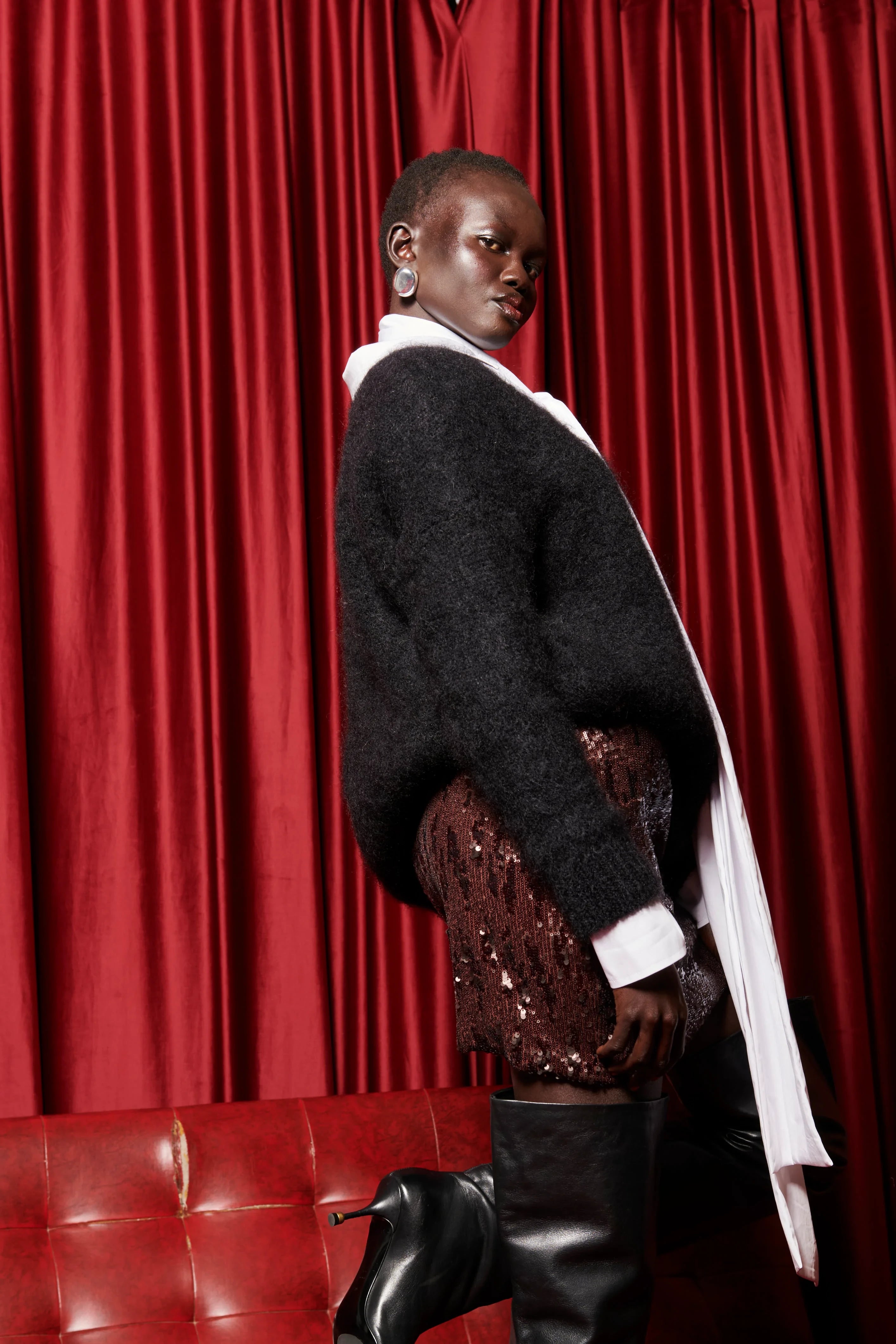 Brown Sparkle skirt image 2