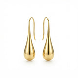 Boucles d’oreilles gouttes fines en argent (argent doré)