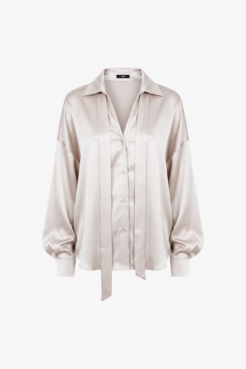 Relaxed satin shirt