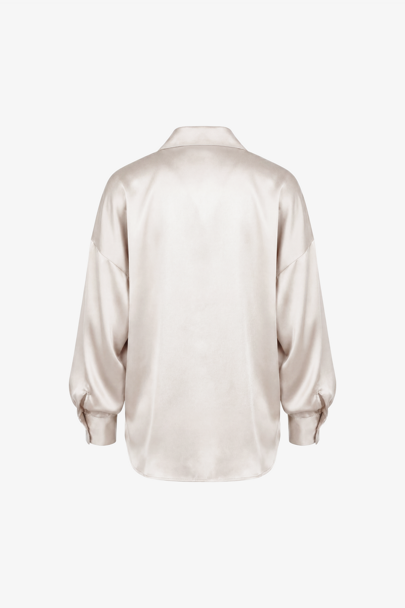 Relaxed satin shirt