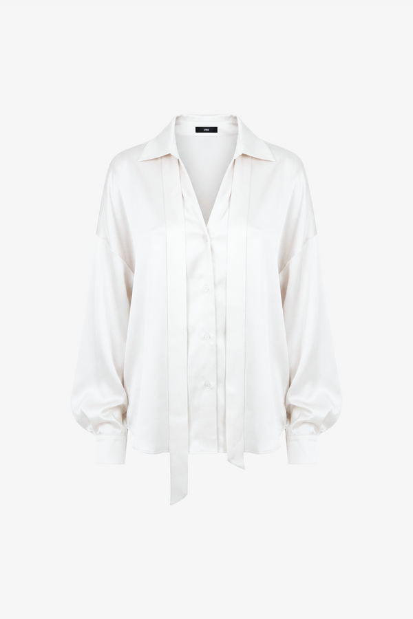 Relaxed satin shirt