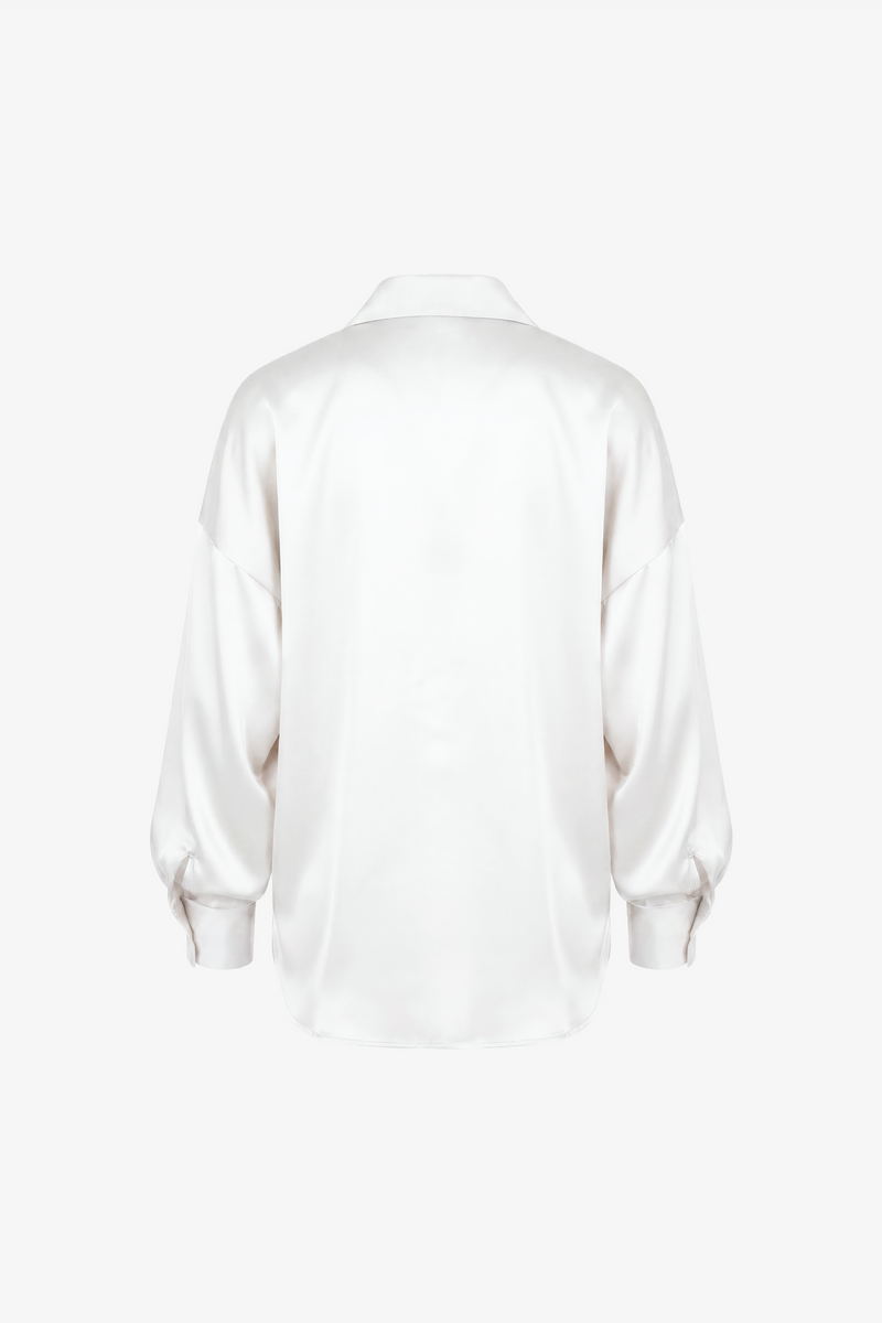 Relaxed satin shirt
